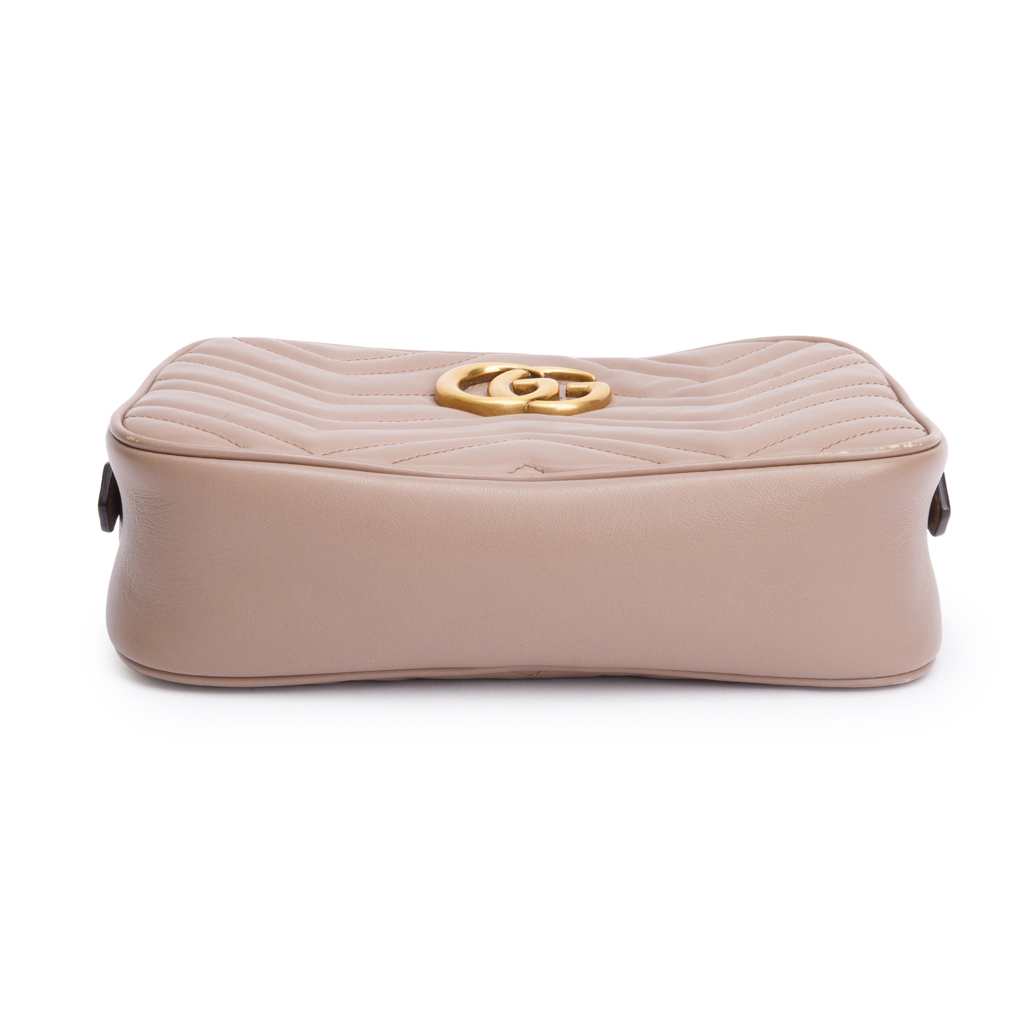 Gucci Beige GG Marmont Matelasse Small Shoulder Bag w/ Box