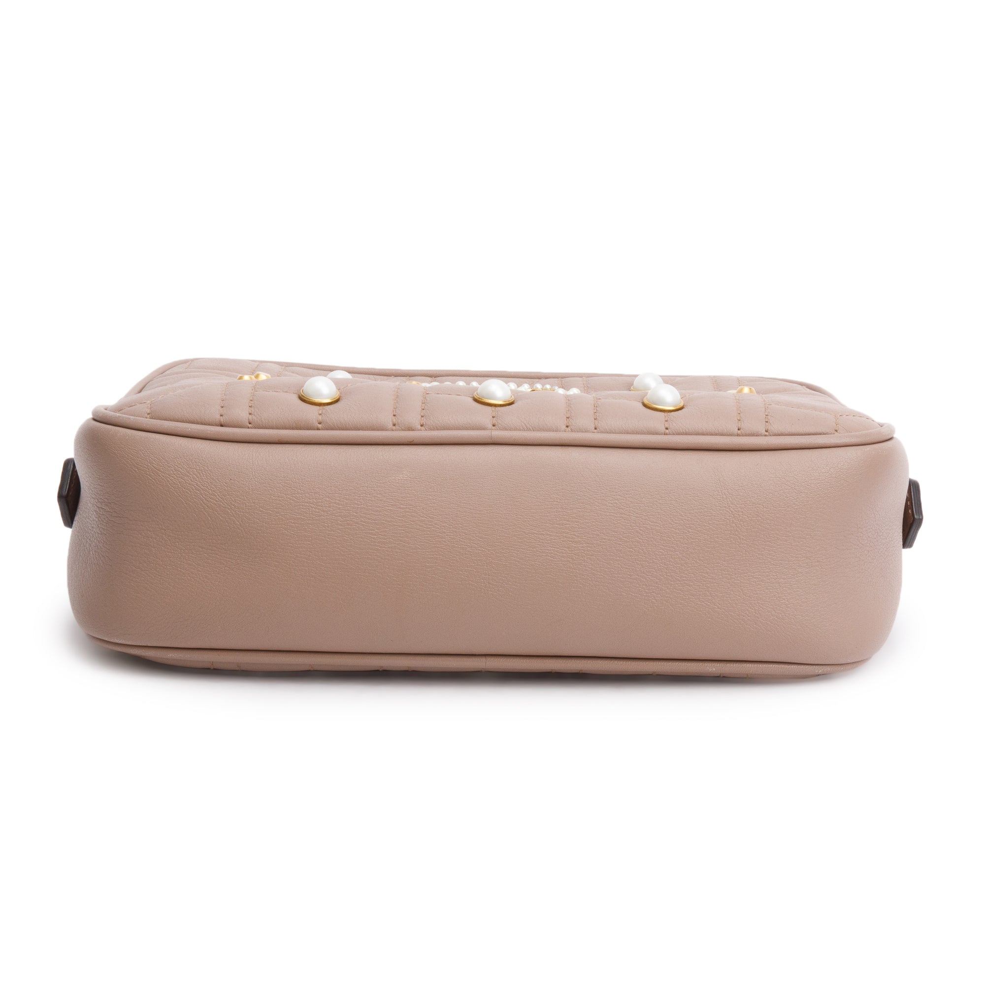 Gucci Beige GG Marmont Pearly GG Small Shoulder Bag