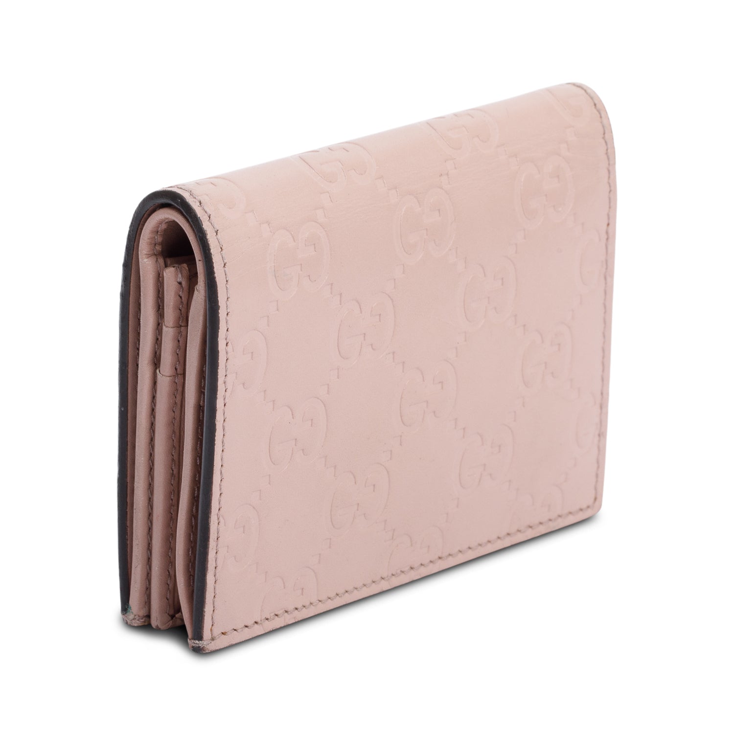 Gucci Beige GG Signature Leather Card Case Wallet