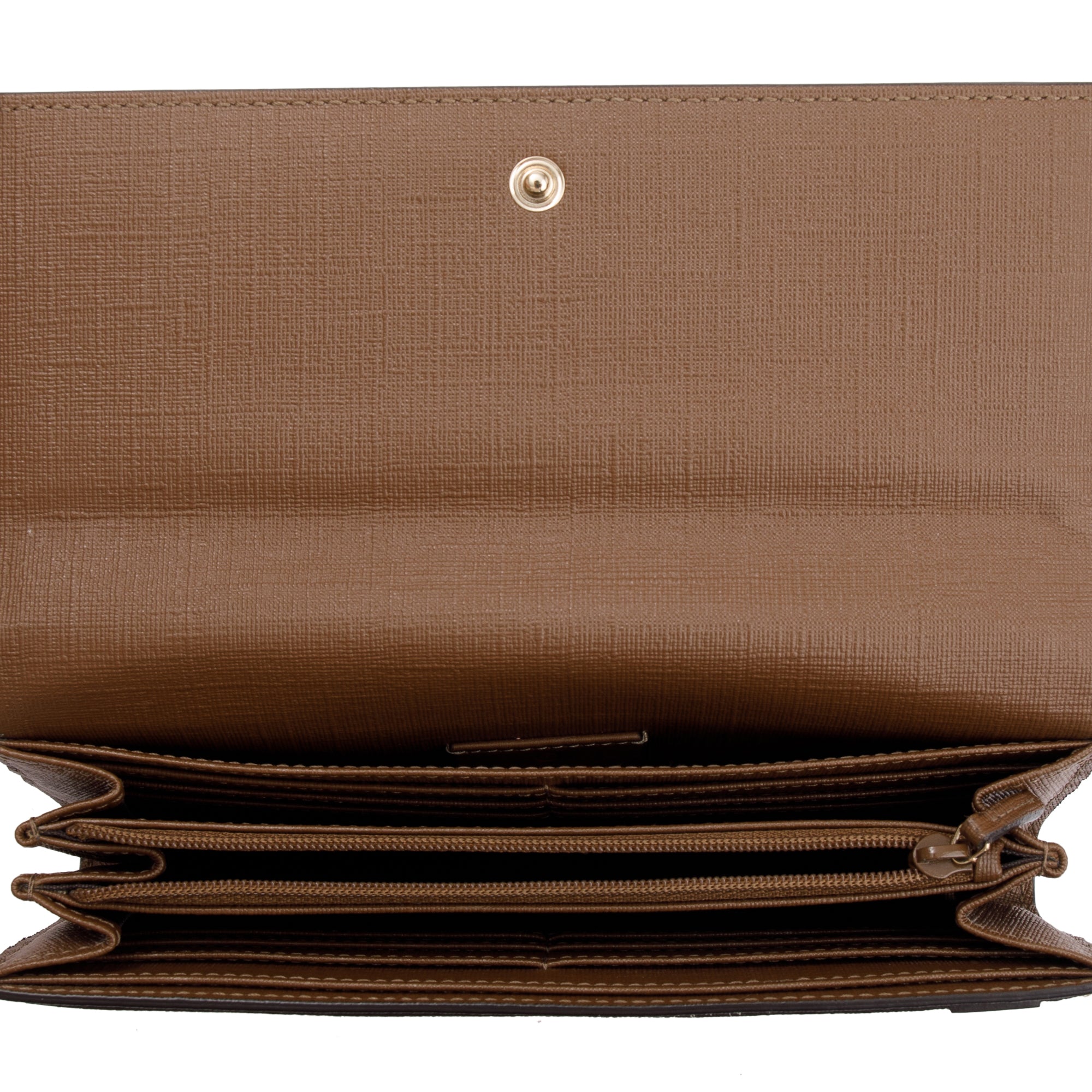 Gucci Beige GG Supreme Canvas Nice Continental Flap Wallet