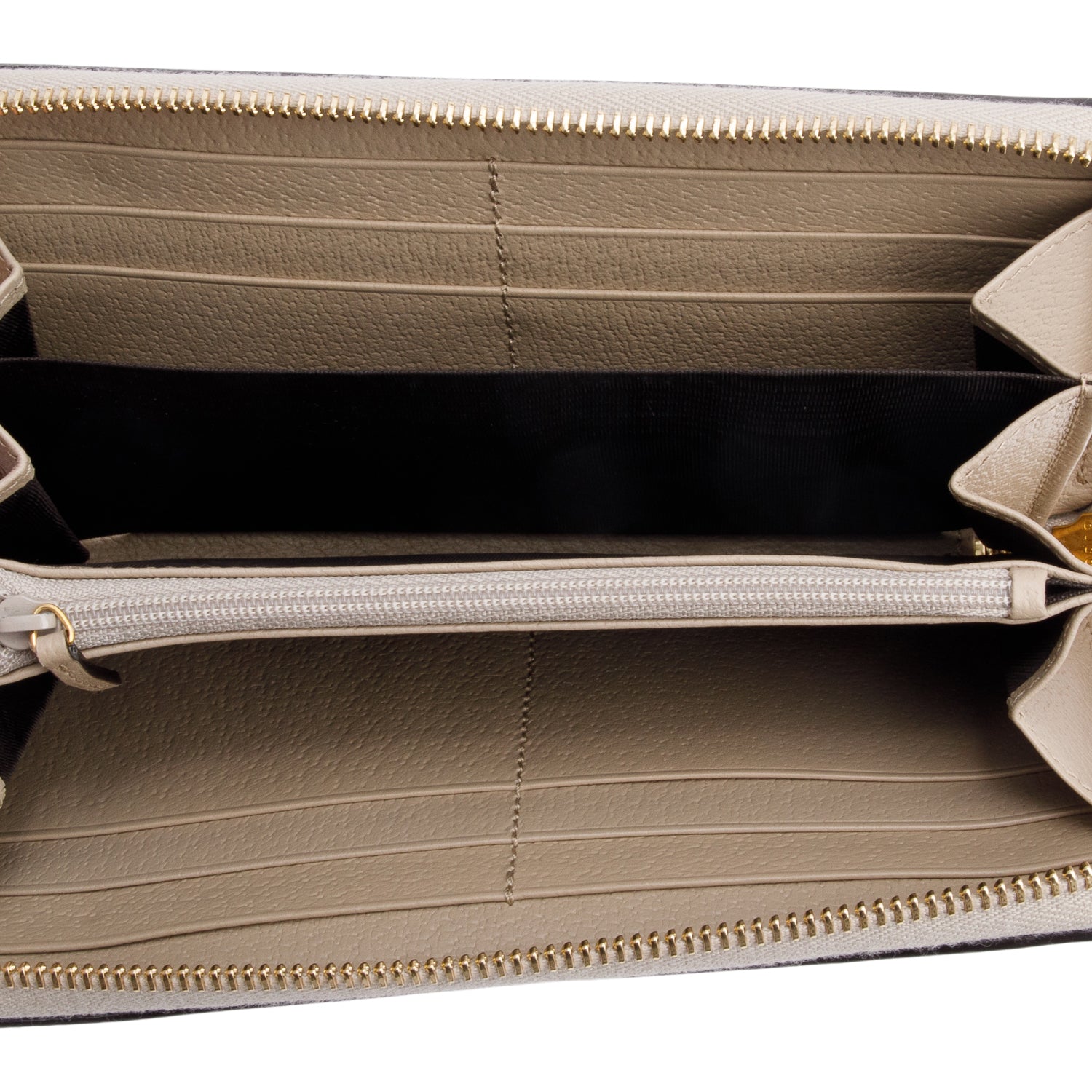 Gucci Beige GG Supreme Web Ophidia Zip Around Wallet