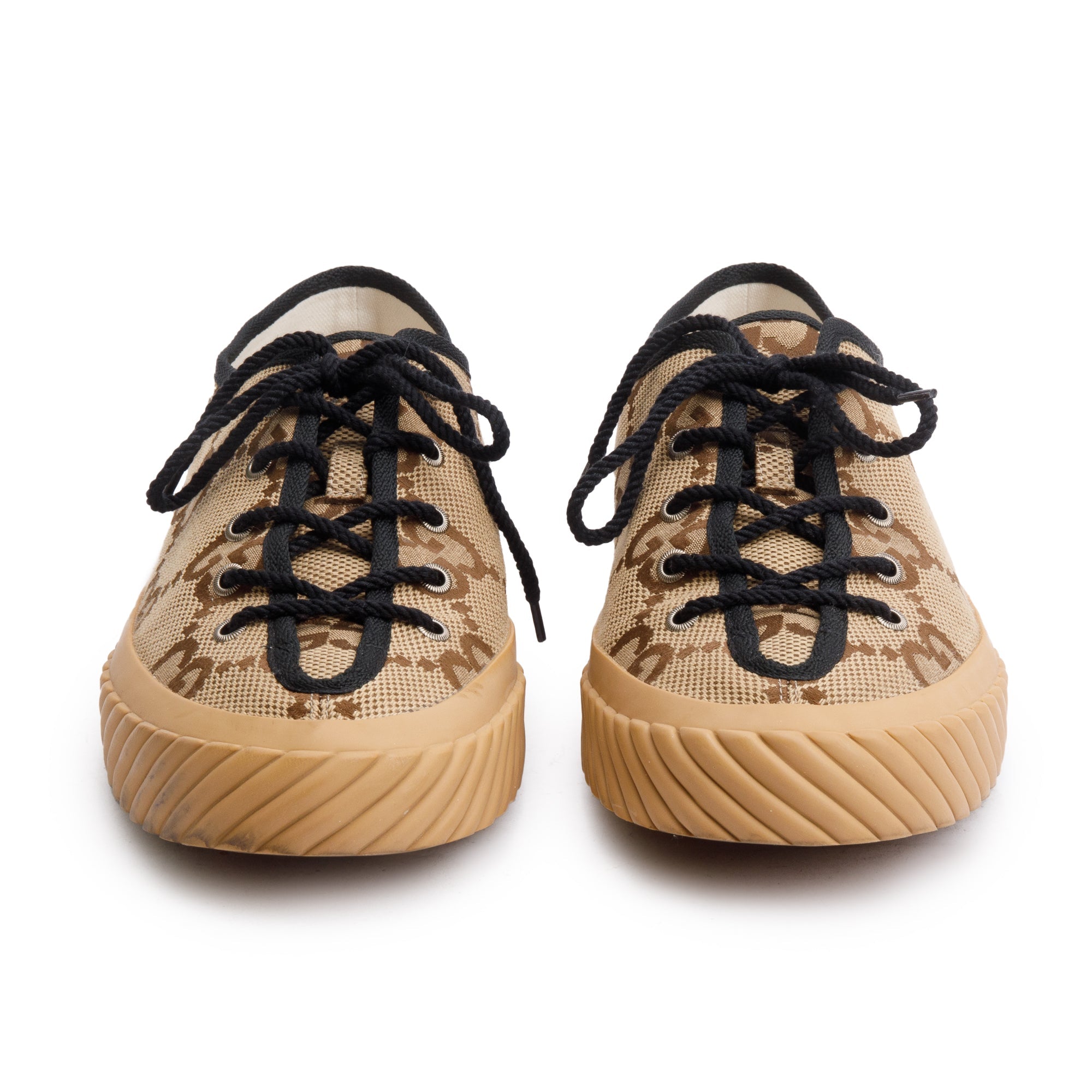 Gucci Beige Maxi GG Canvas Low Sneakers, Size 11 w/ Box
