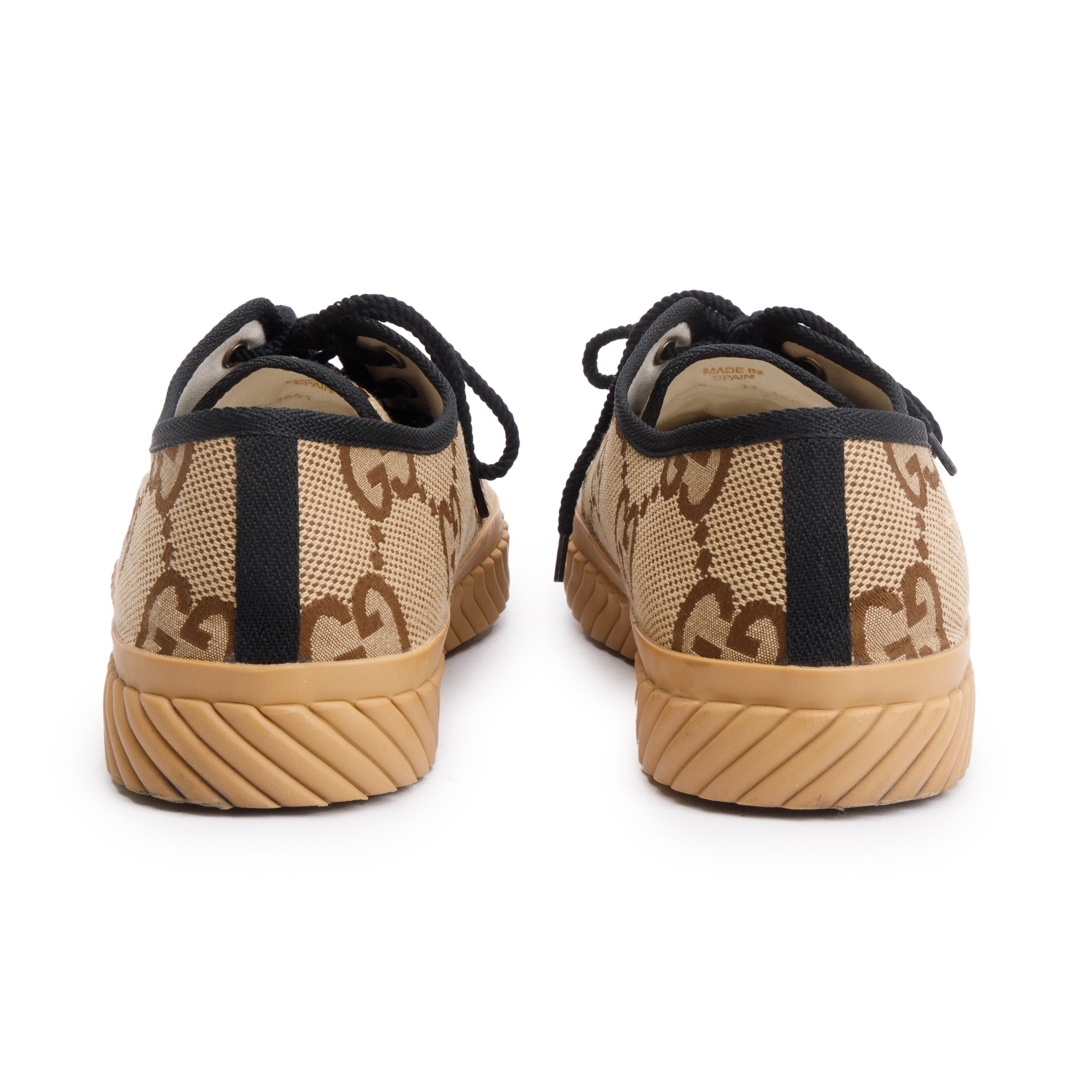 Gucci Beige Maxi GG Canvas Low Sneakers, Size 11 w/ Box
