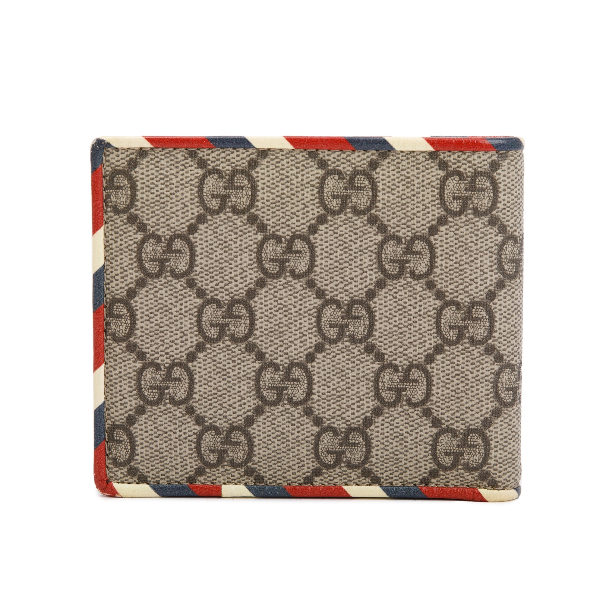 Gucci Beige & Multicolour Courrier GG Supreme Bifold Wallet