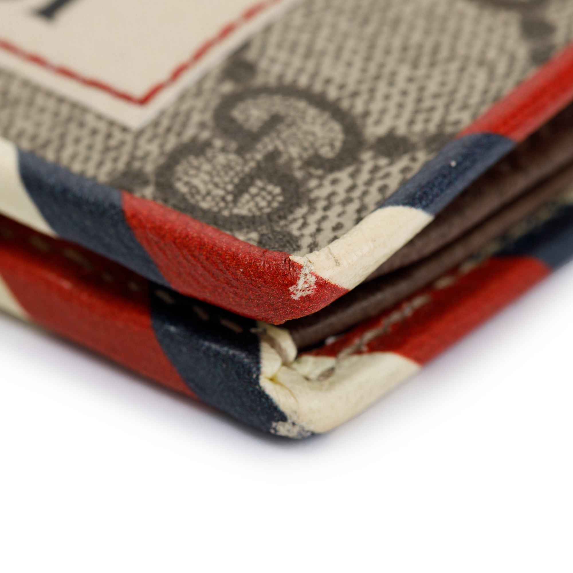 Gucci Beige & Multicolour Courrier GG Supreme Bifold Wallet