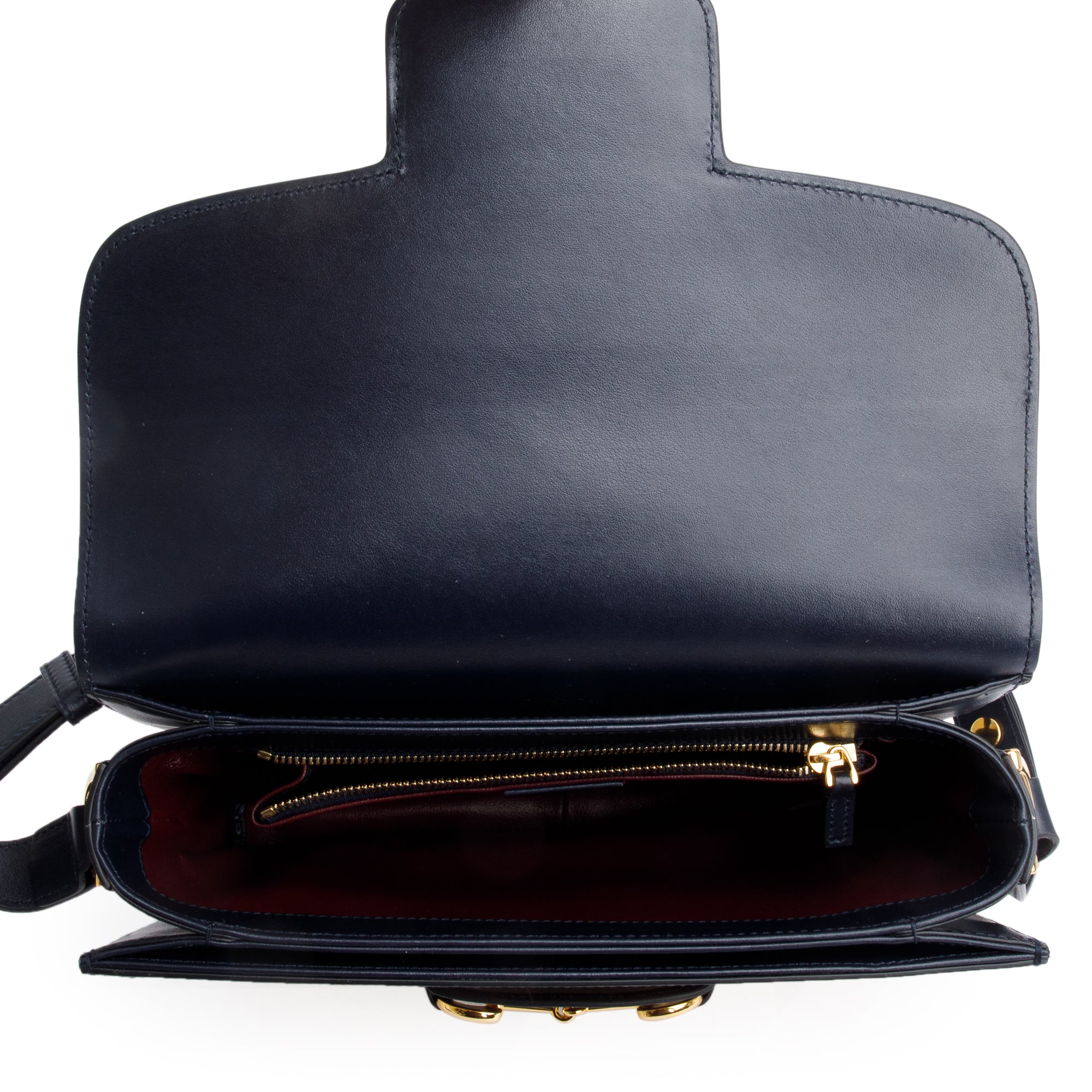 Gucci Beige Vintage Rice Canvas Black Leather Trim Horsebit 1955 Small Shoulder Bag
