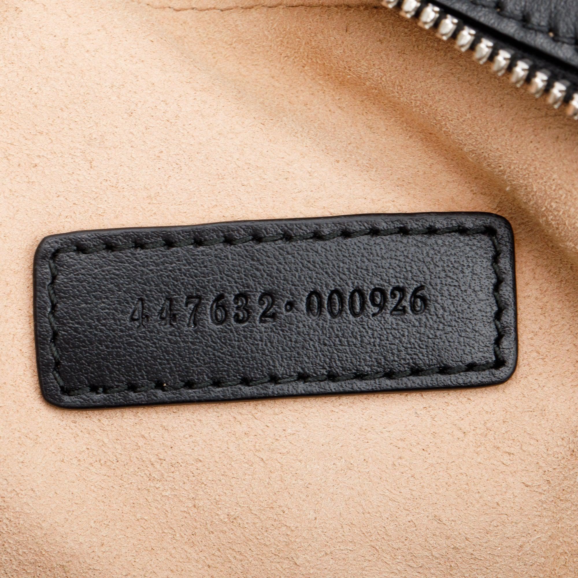 Gucci Black Aria GG Marmont Matelasse Small Shoulder Bag