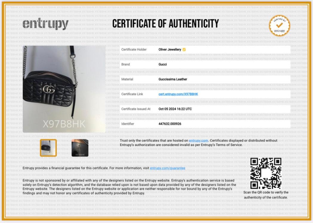 Gucci Black Aria GG Marmont Matelasse Small Shoulder Bag