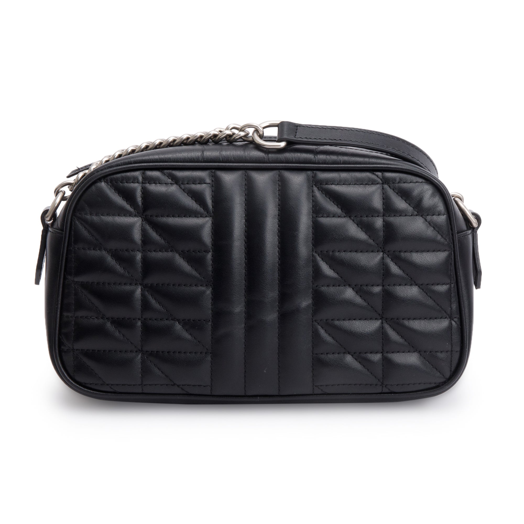 Gucci Black Aria GG Marmont Matelasse Small Shoulder Bag