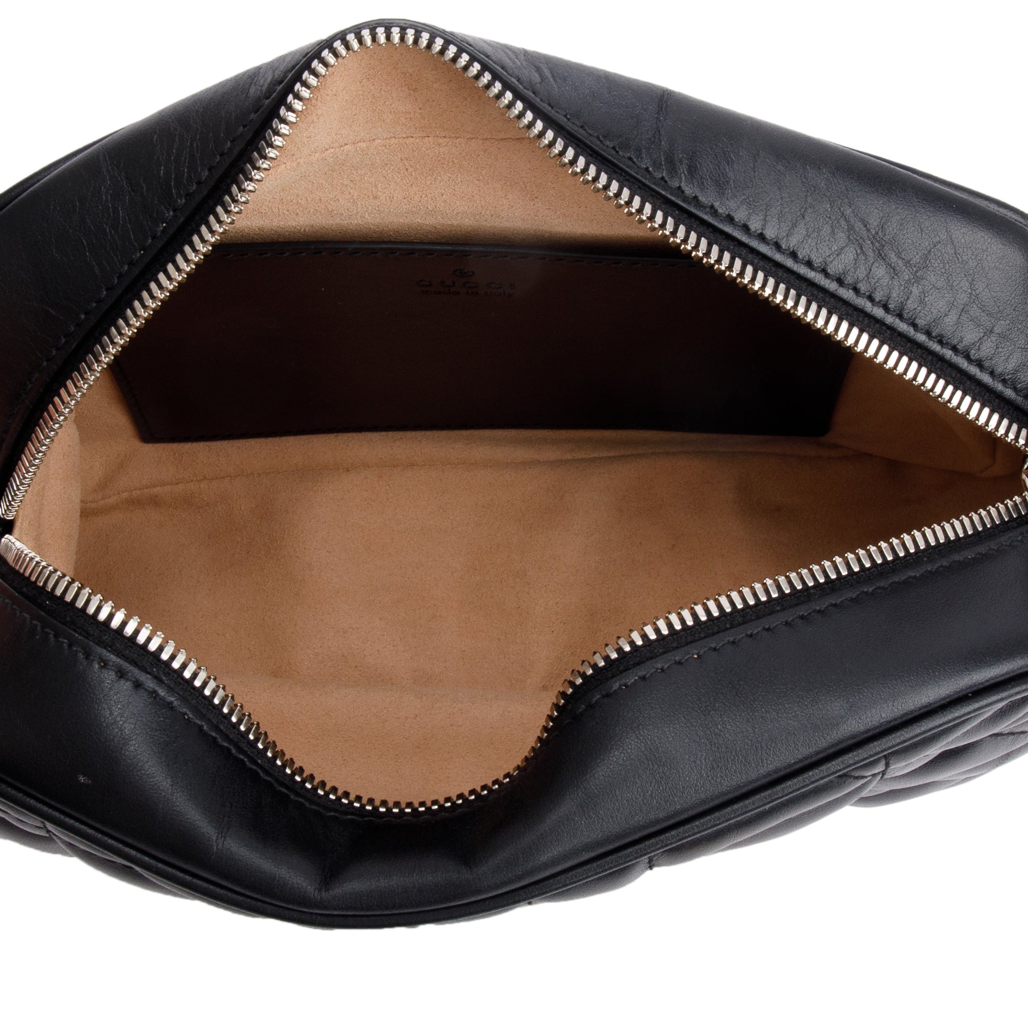 Gucci Black Aria GG Marmont Matelasse Small Shoulder Bag