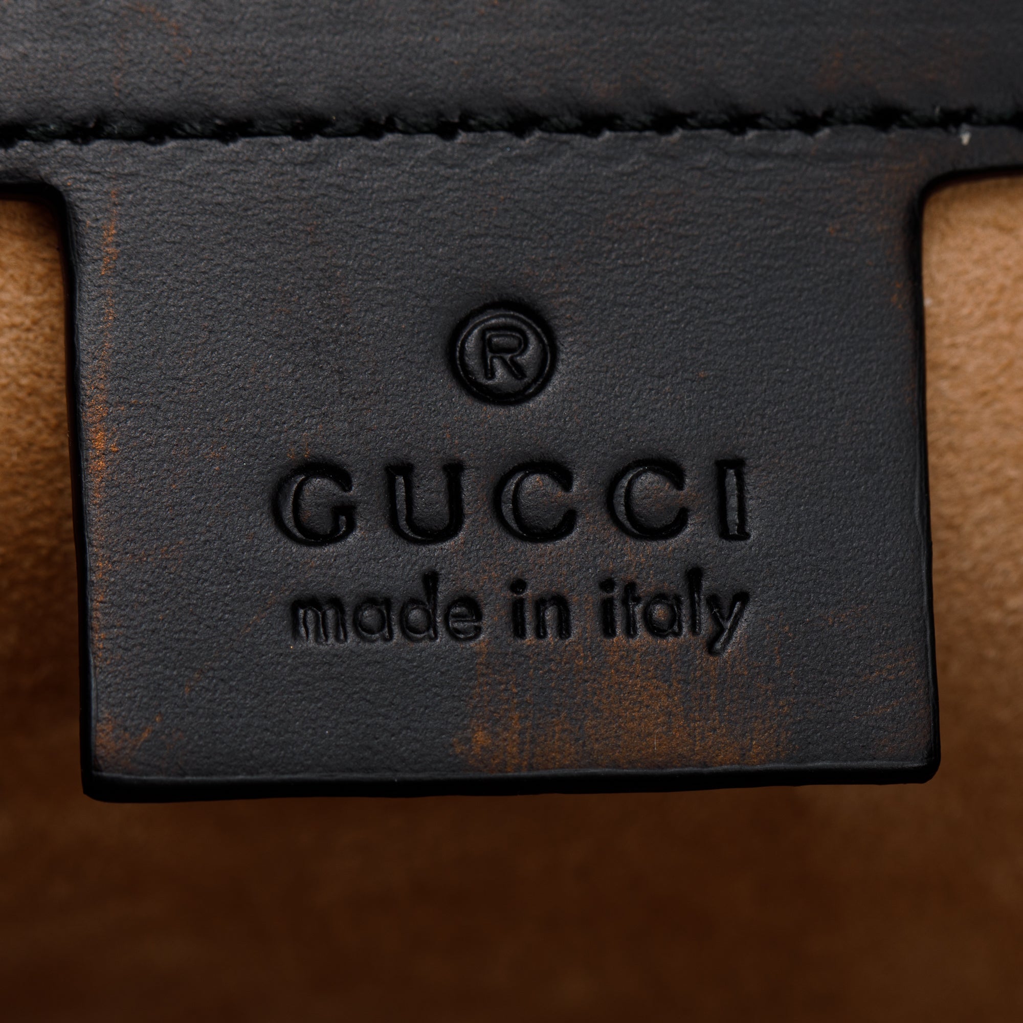 Gucci Black Calfskin Leather Animal Studs Maxi Sylvie Handle Bag w/ Strap