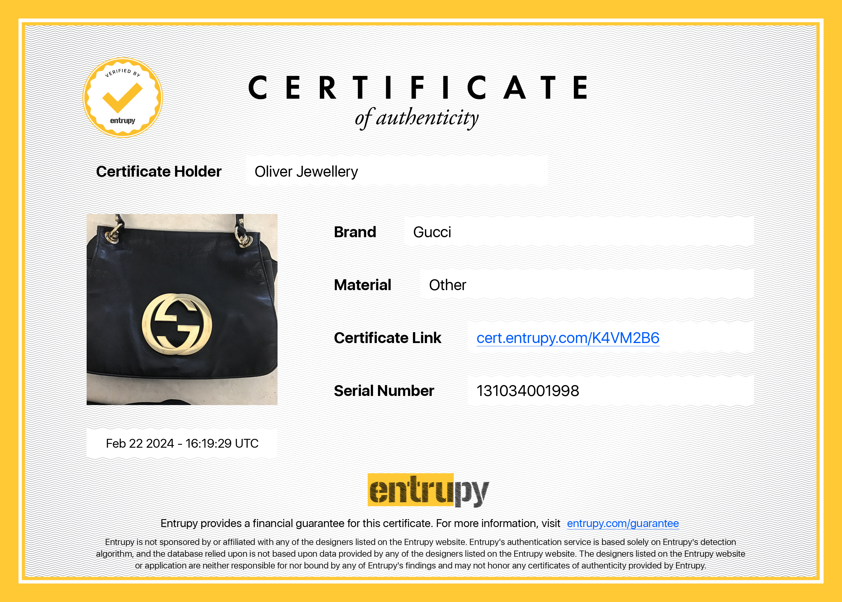 Gucci Black Calfskin Leather Blondie Flap Shoulder Bag