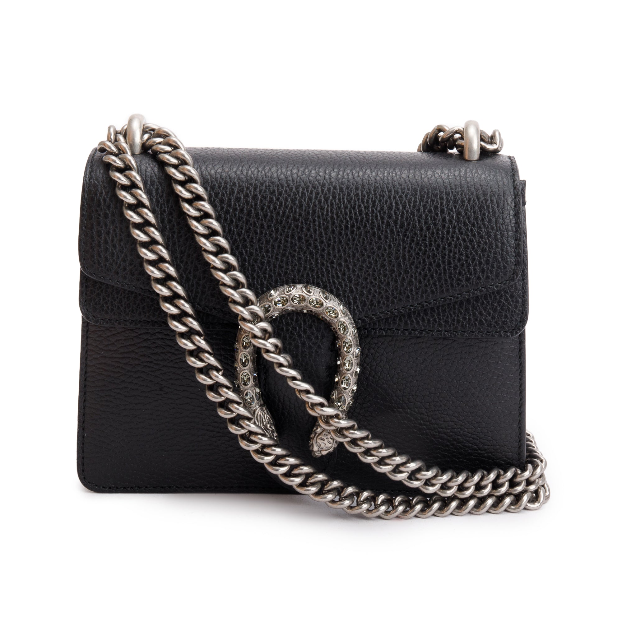 Gucci Black Calfskin Leather Dionysus Mini Shoulder Bag – OLIVER'S
