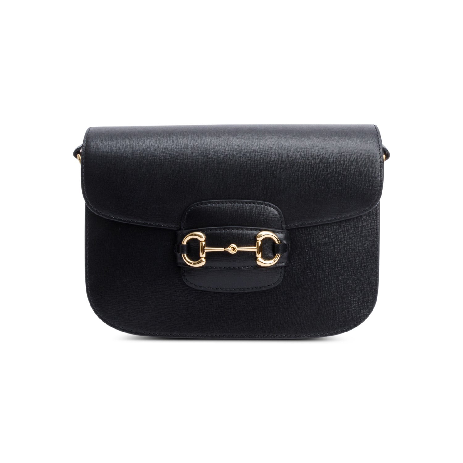 Gucci Black Calfskin Leather Horsebit 1955 Small Shoulder Bag