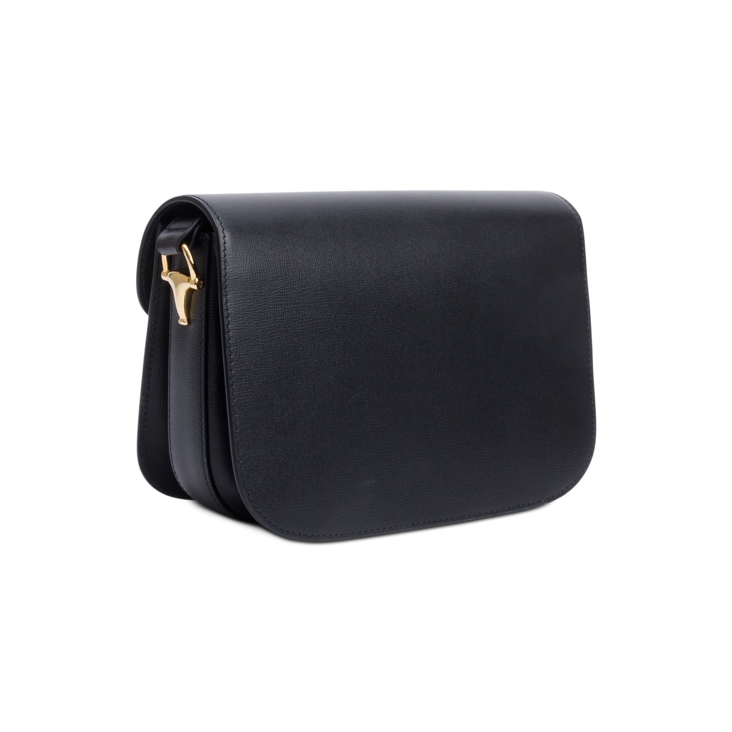 Gucci Black Calfskin Leather Horsebit 1955 Small Shoulder Bag
