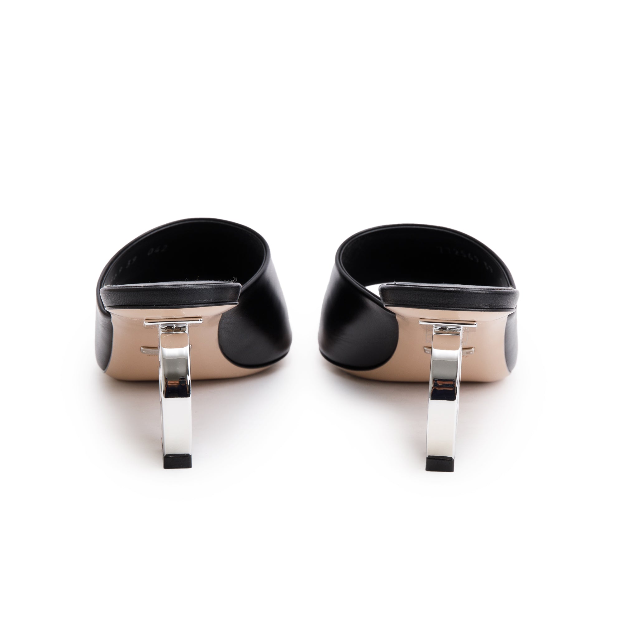 Gucci Black Calfskin Leather Interlocking G Heel Bella Sandals, Size 39 w/ Box