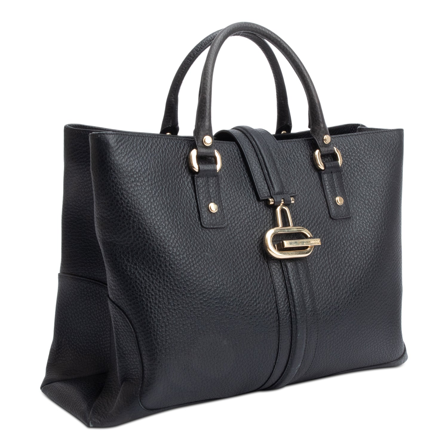 Gucci Black Calfskin Leather Large Junco Tote