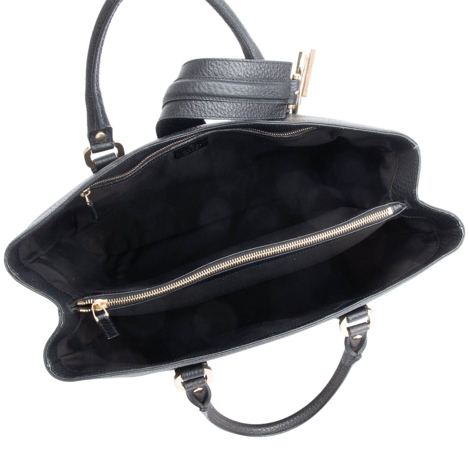 Gucci Black Calfskin Leather Large Junco Tote