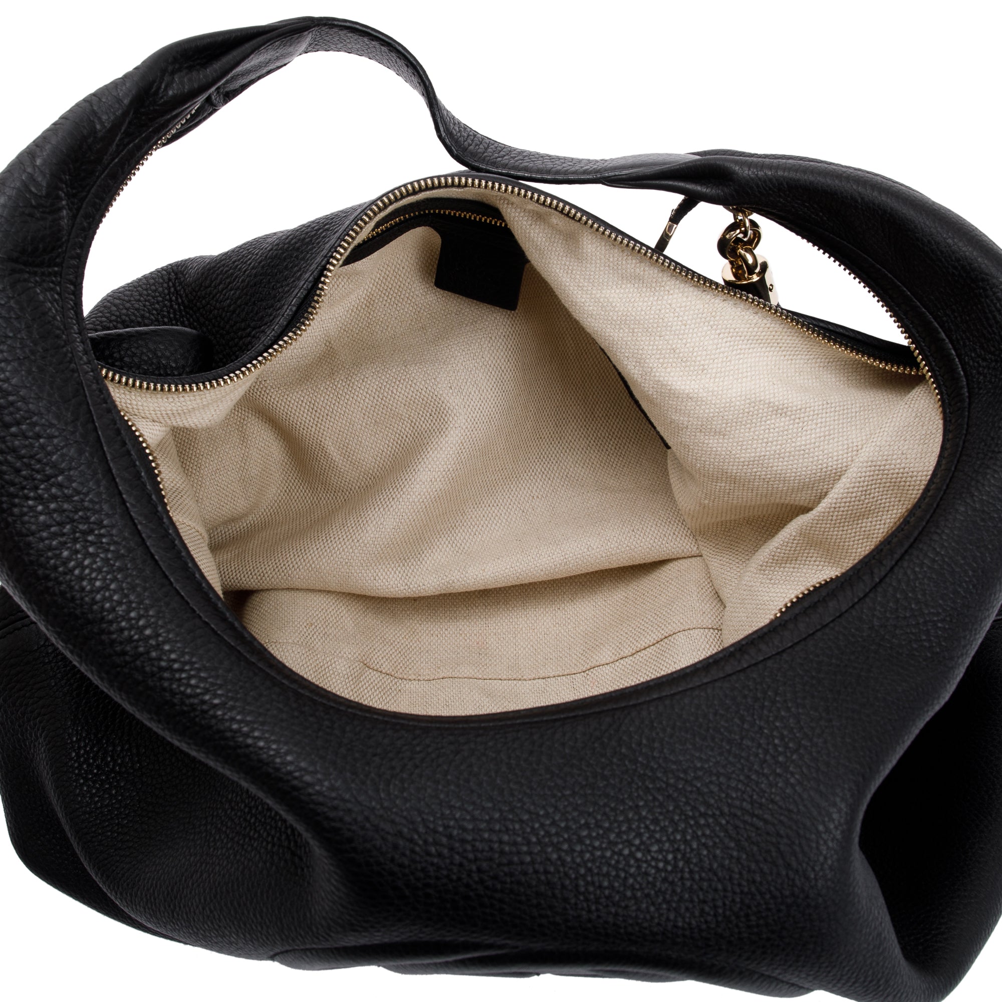 Gucci Black Calfskin Leather Large Soho Hobo Bag