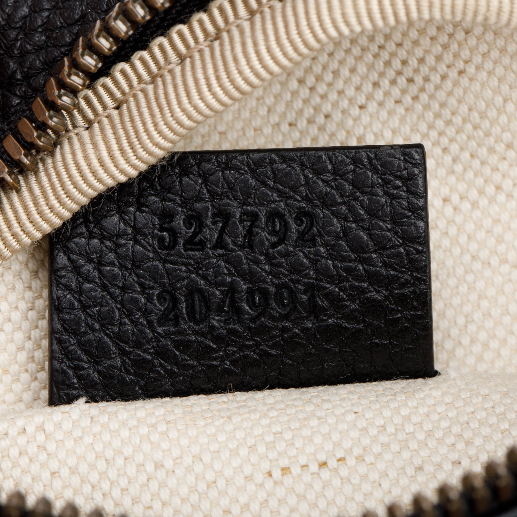 Gucci Black Calfskin Leather Logo Print Small Belt Bag