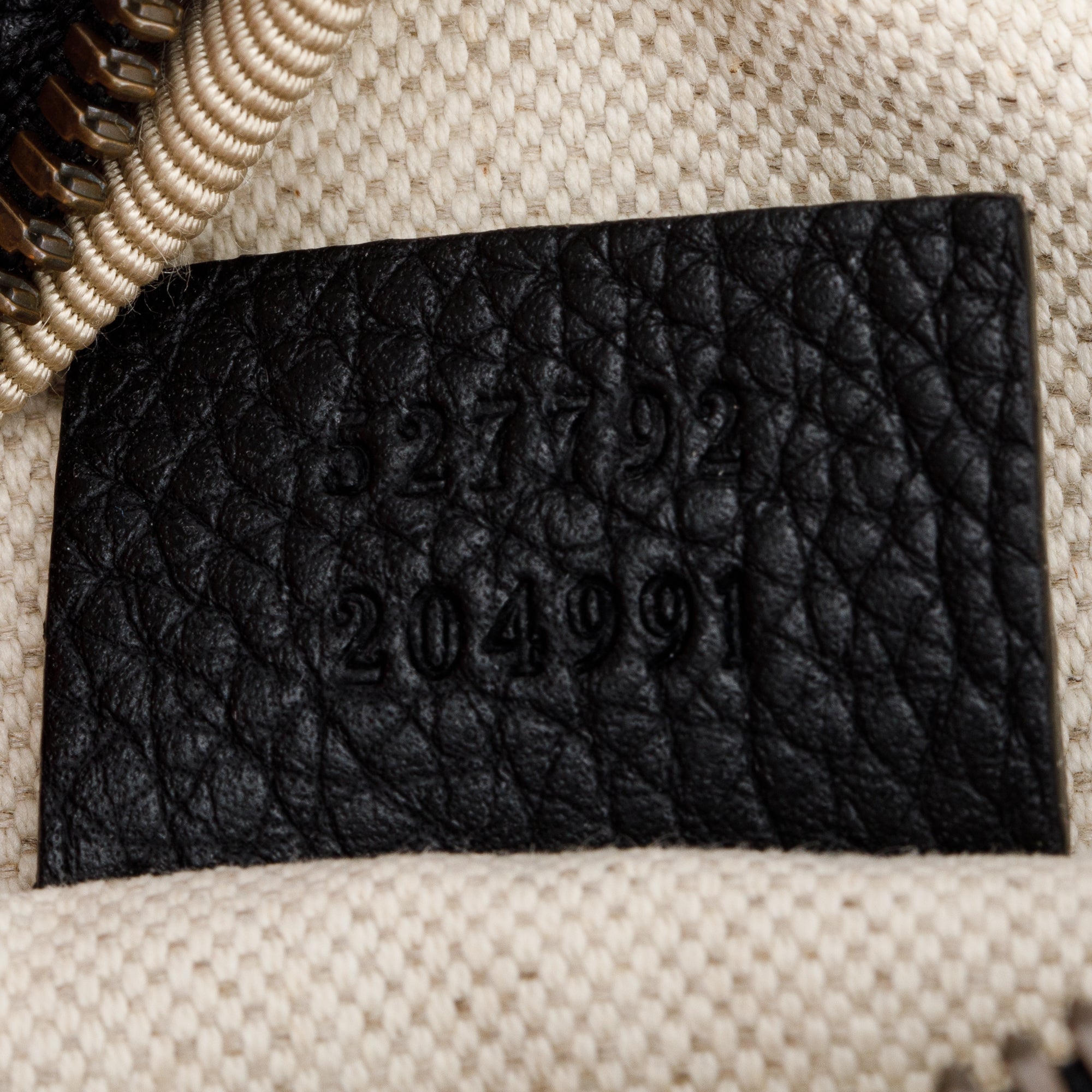 Gucci Black Calfskin Leather Logo Print Small Belt Bag w/ Box