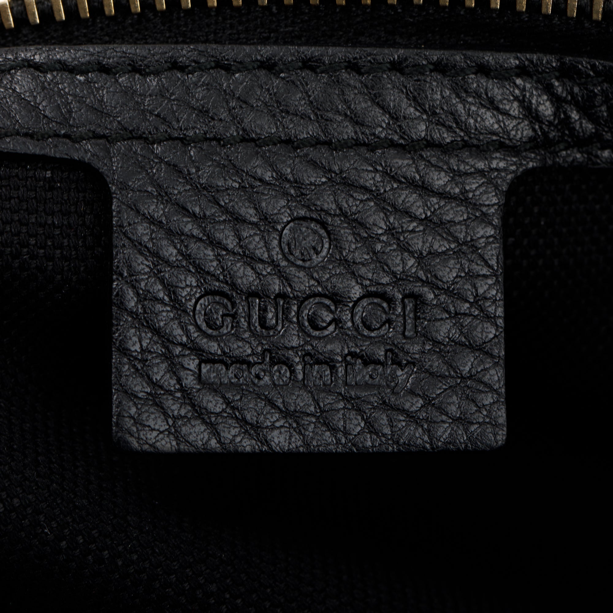 Gucci Black Calfskin Leather Medium Bamboo Shopper Tote W/O Strap