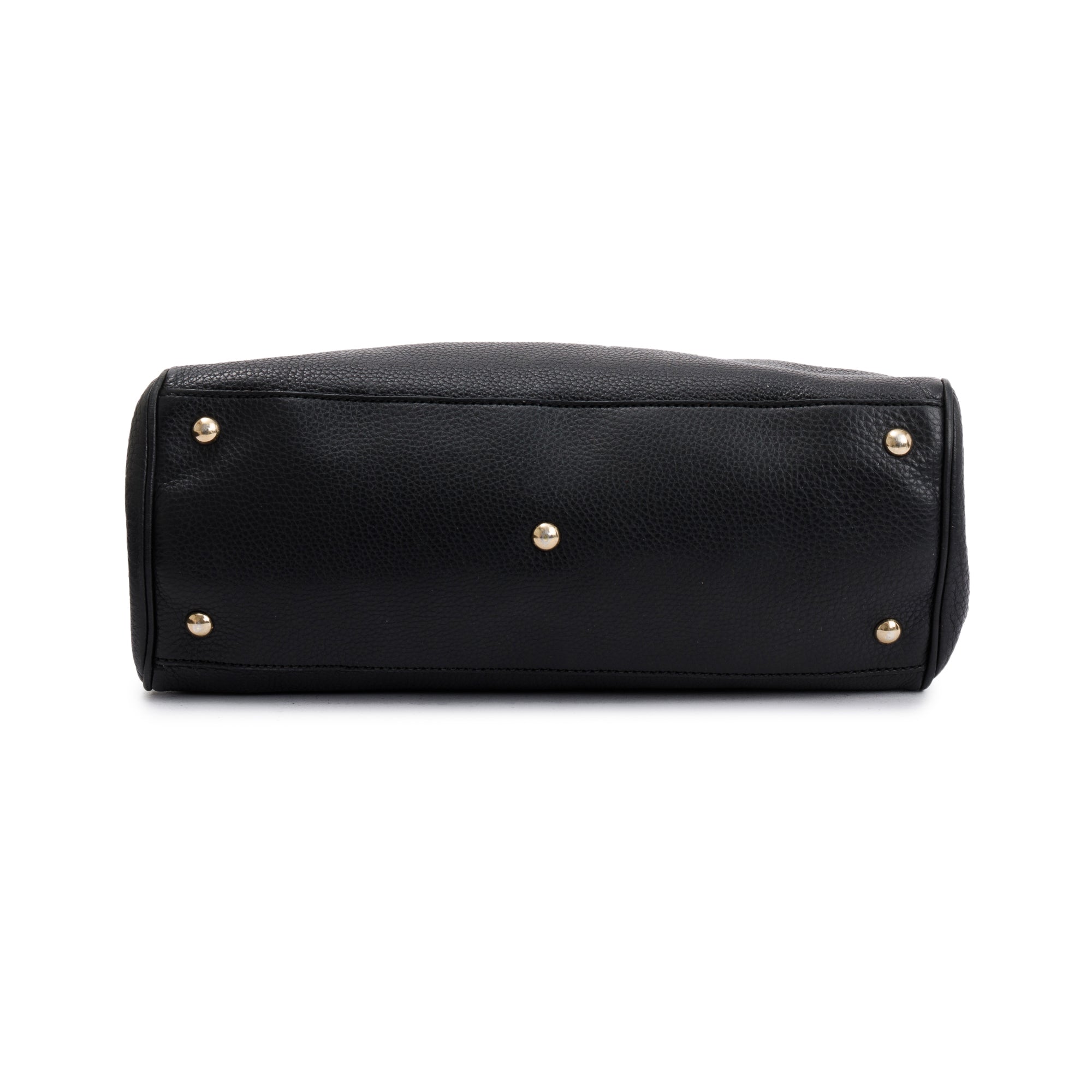 Gucci Black Calfskin Leather Medium Bamboo Shopper Tote W/O Strap