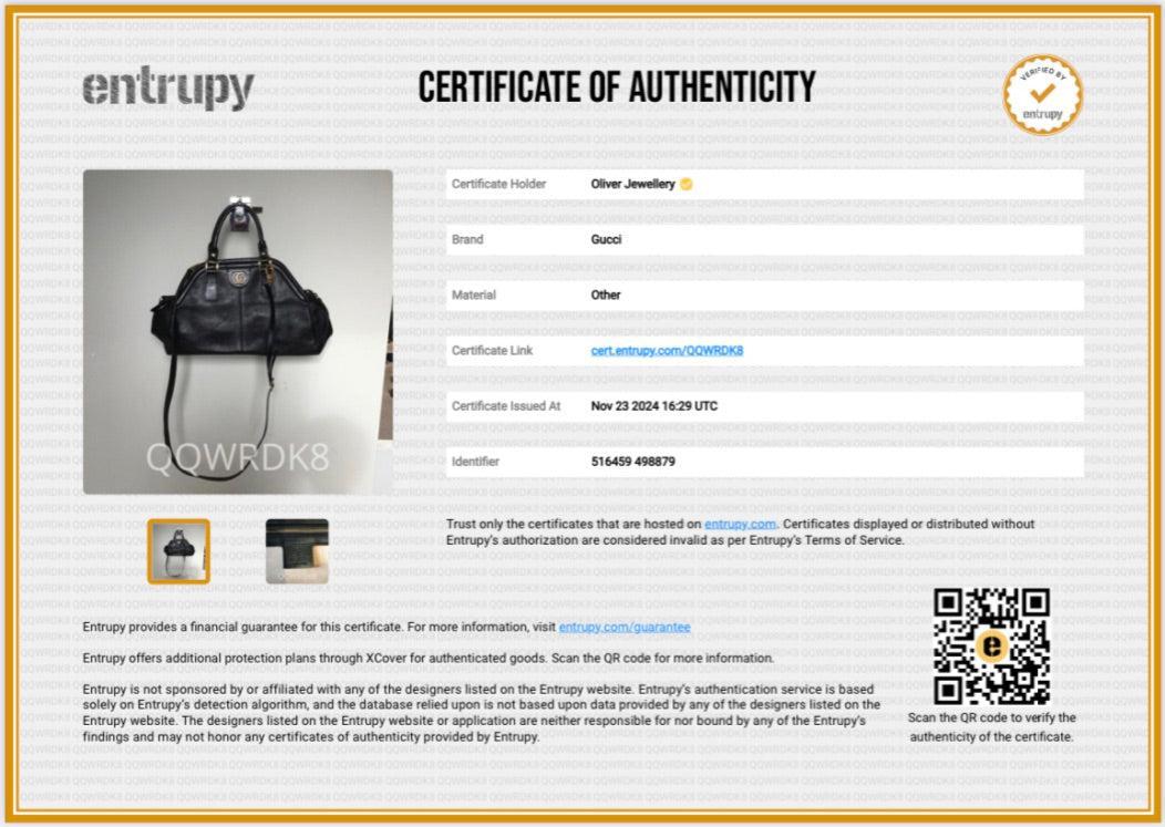 Gucci Black Calfskin Leather Medium RE(Belle) Shoulder Bag w/ Strap