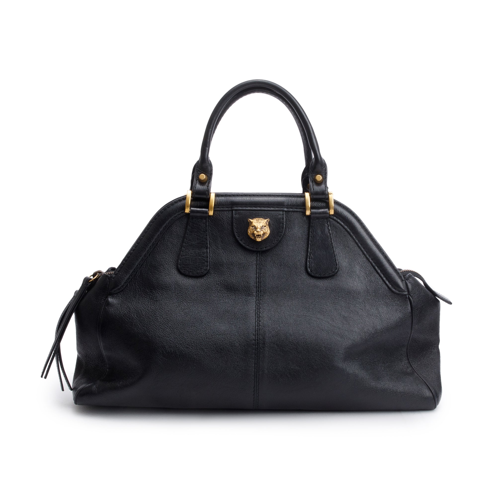 Gucci Black Calfskin Leather Medium RE(Belle) Shoulder Bag w/ Strap