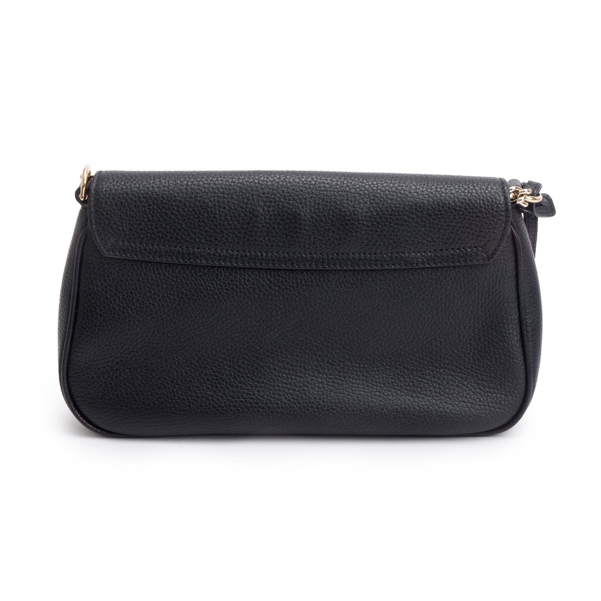 Gucci Black Calfskin Leather Medium Soho Chain Crossbody Bag