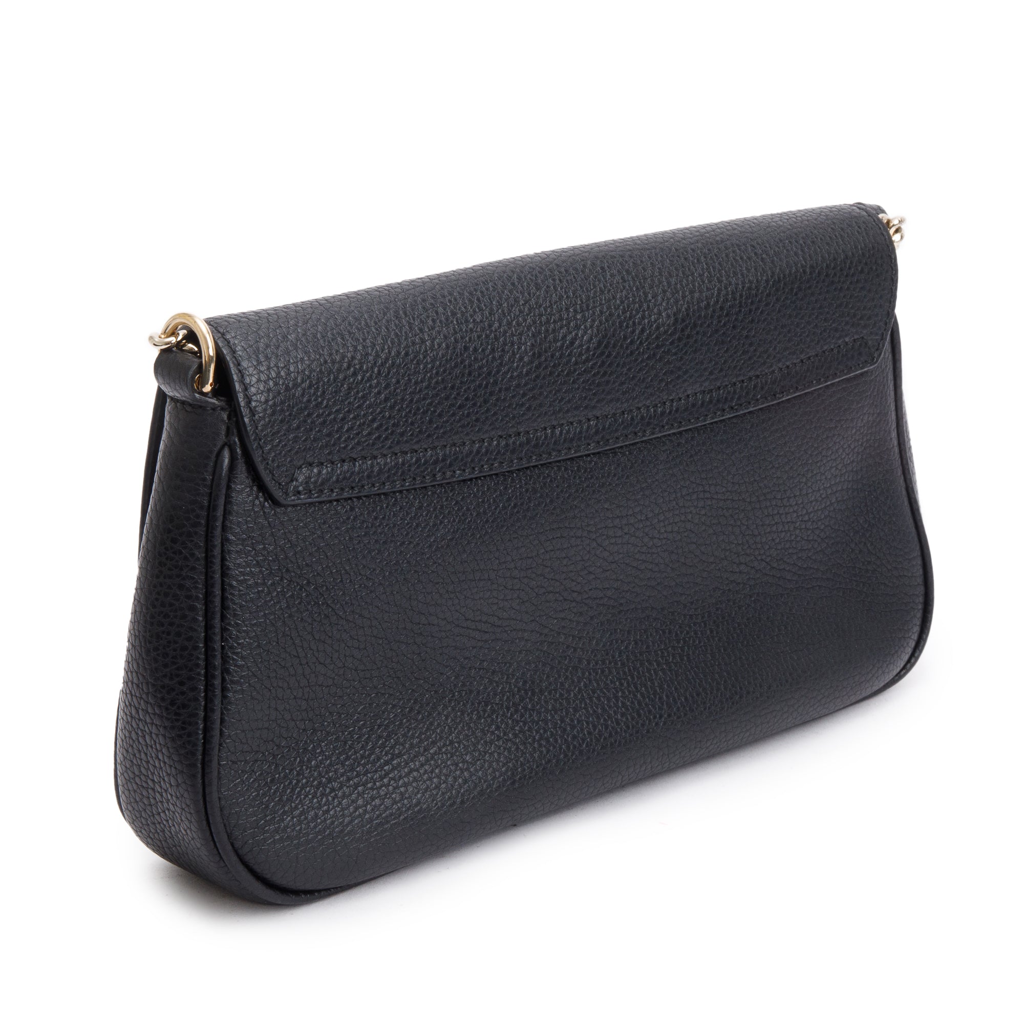 Gucci Black Calfskin Leather Medium Soho Chain Crossbody Bag