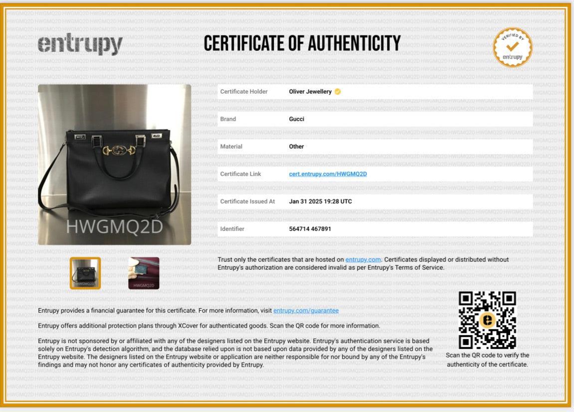 Gucci Black Calfskin Leather Medium Zumi Top Handle Bag w/ Strap