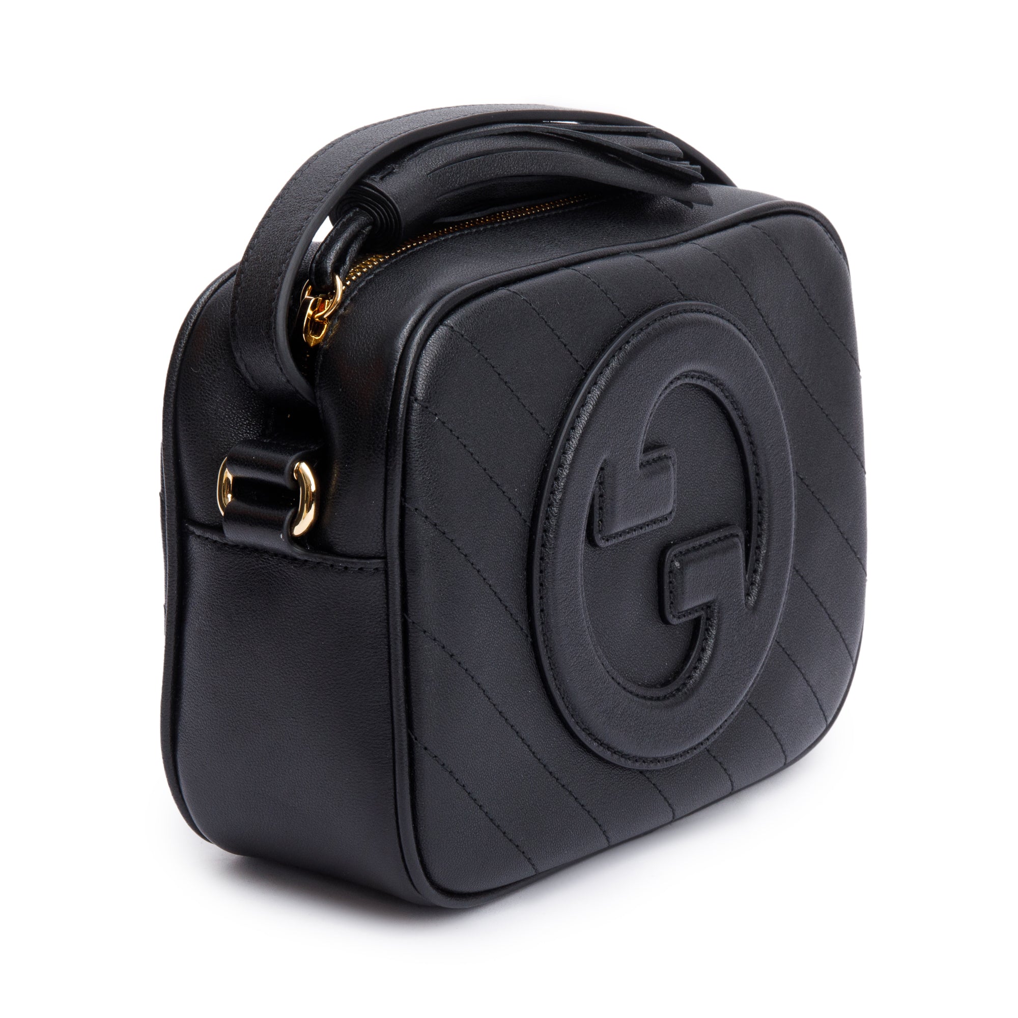 Gucci Black Calfskin Leather Mini Blondie Shoulder Bag