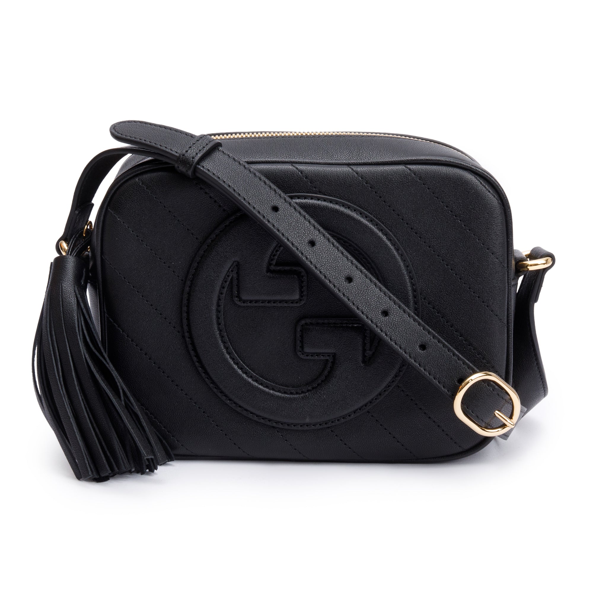 Gucci Black Calfskin Leather Mini Blondie Shoulder Bag