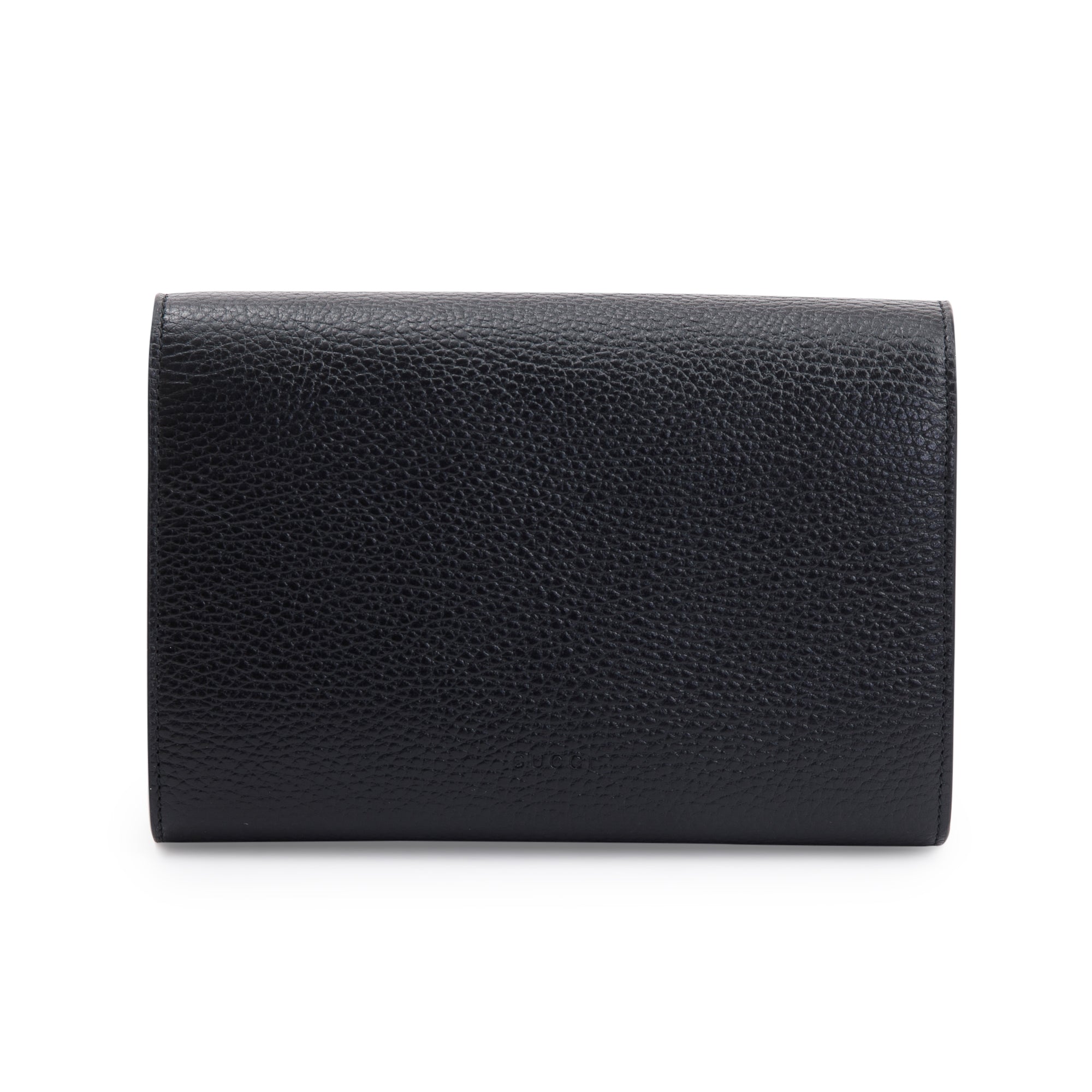 Gucci Black Calfskin Leather Mini Dionysus Chain Wallet