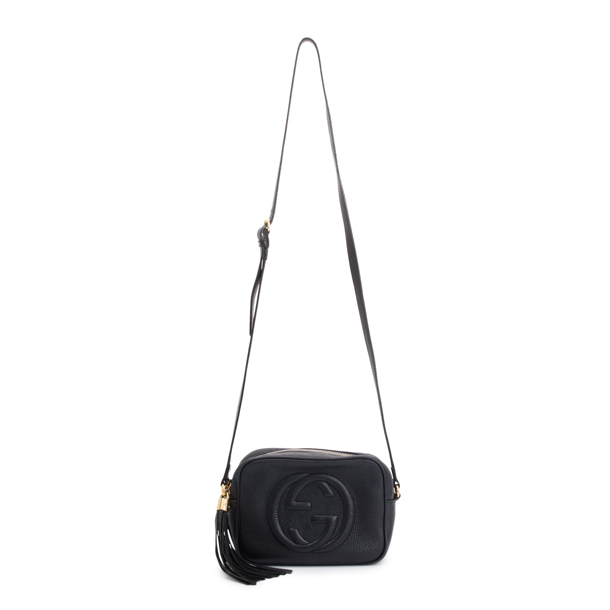 Gucci Black Calfskin Leather Small Soho Disco Bag