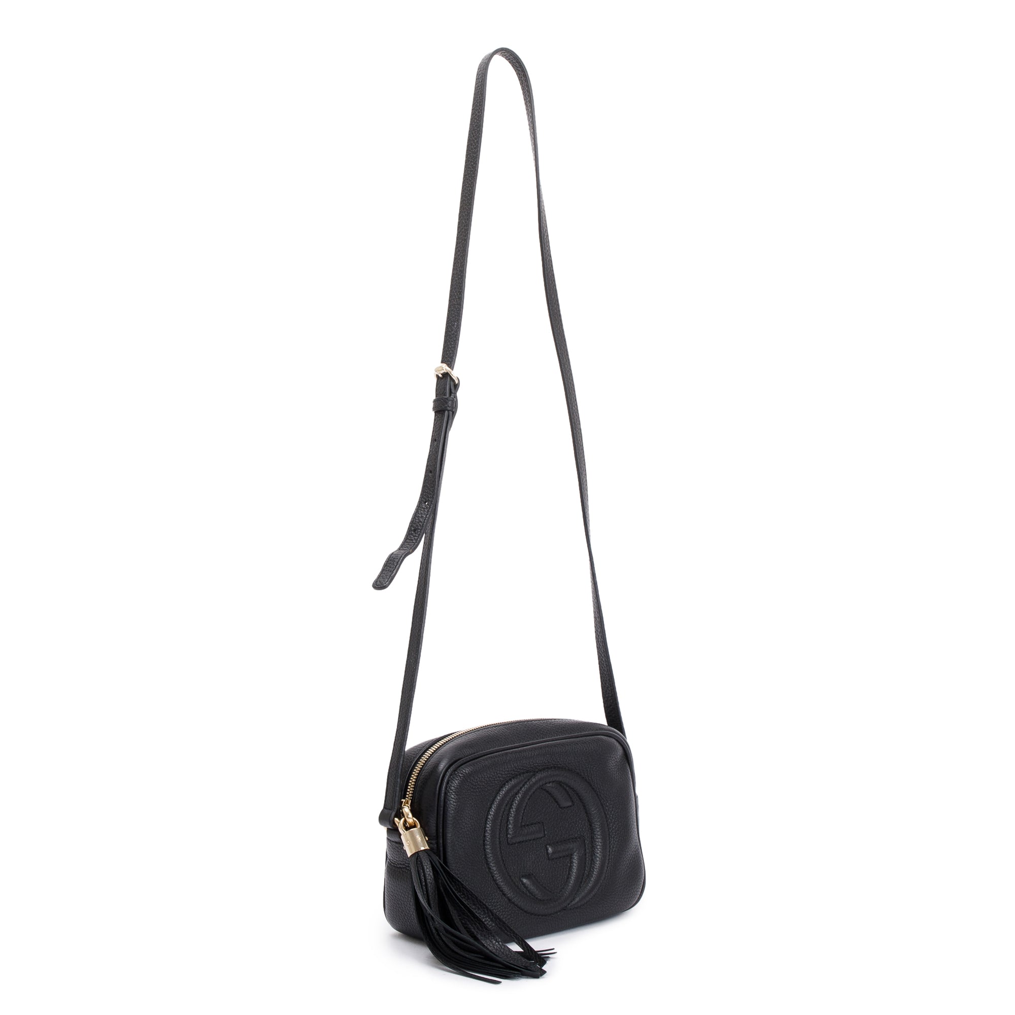 Gucci Black Calfskin Leather Small Soho Disco Bag
