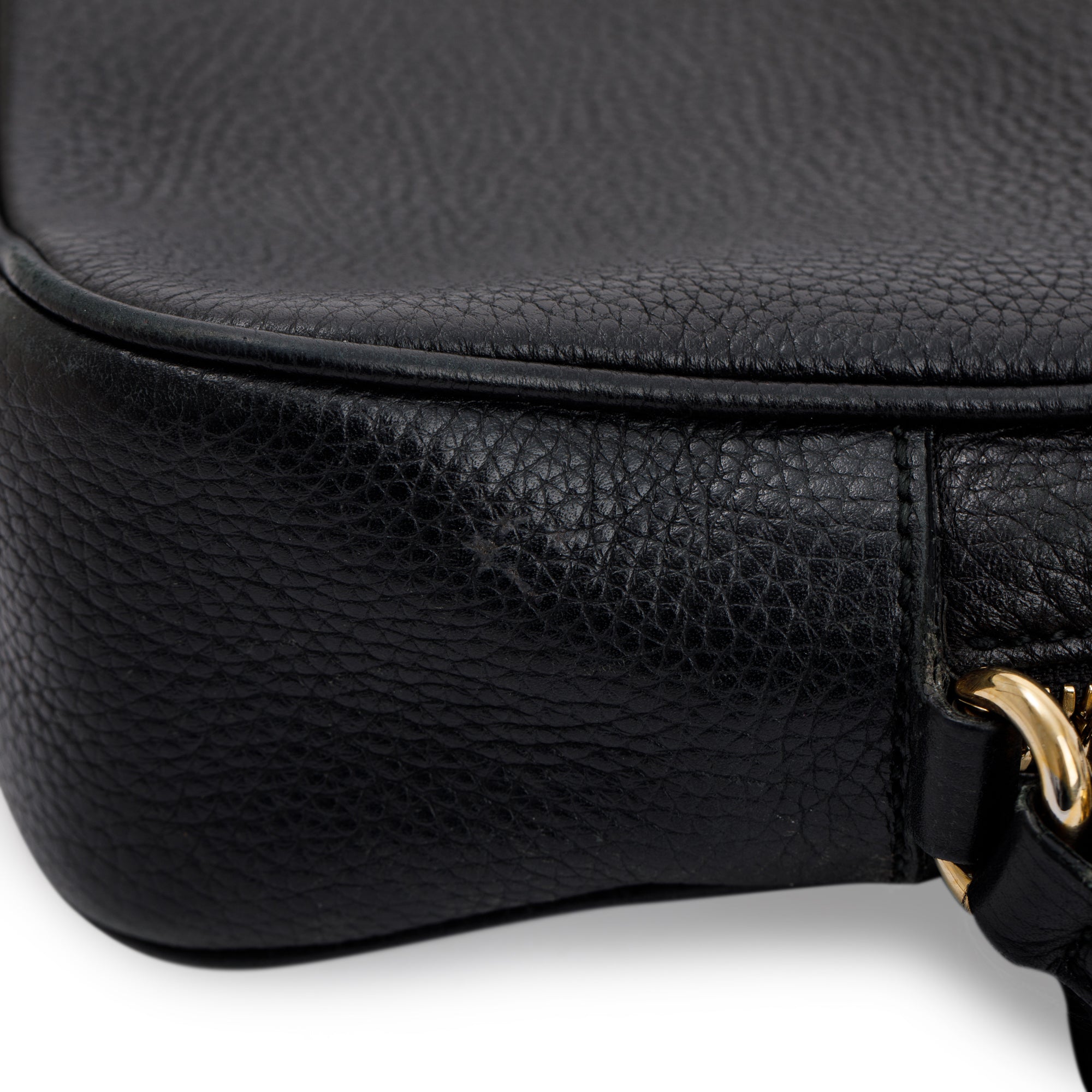 Gucci Black Calfskin Leather Small Soho Disco Bag