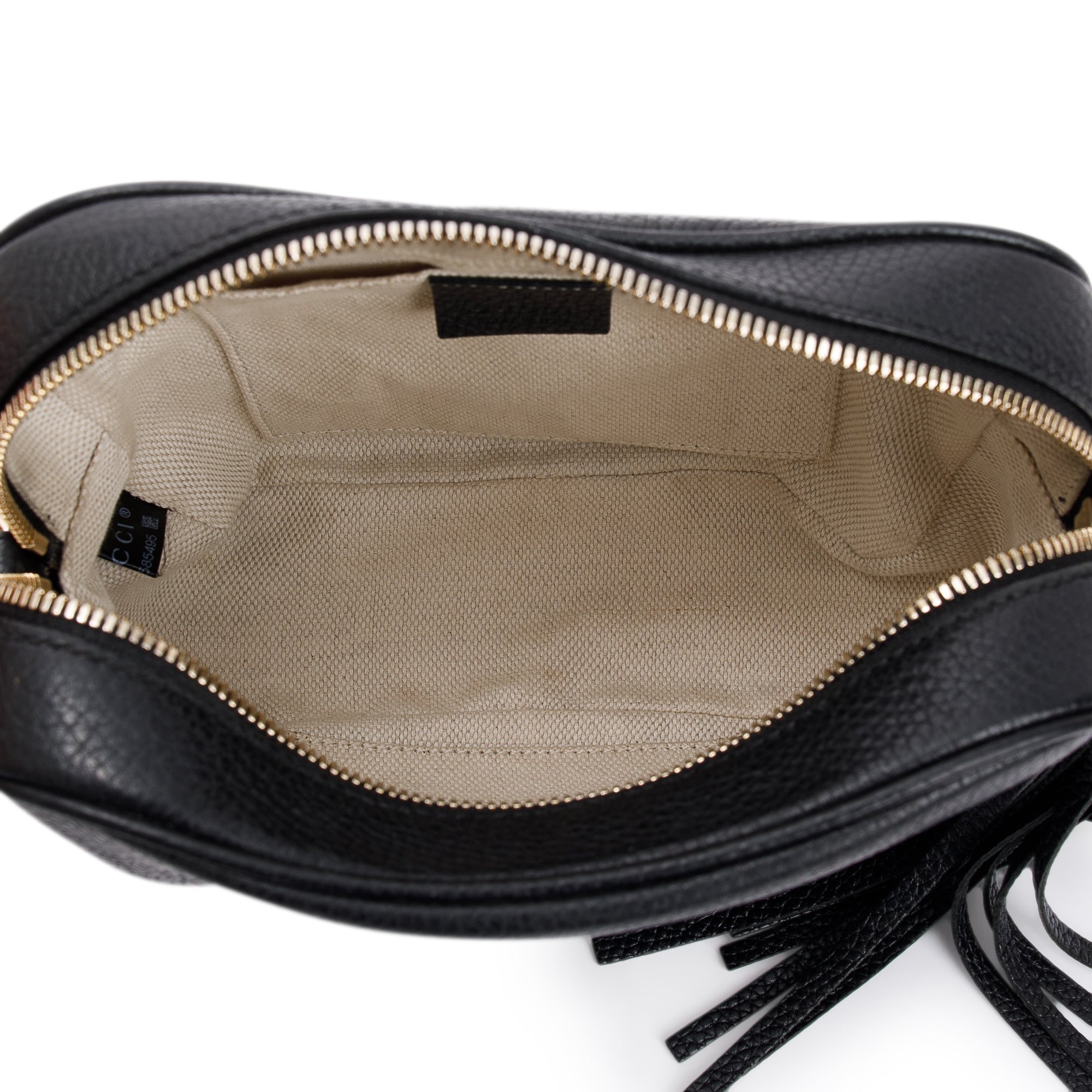 Gucci Black Calfskin Leather Small Soho Disco Bag w/ Box