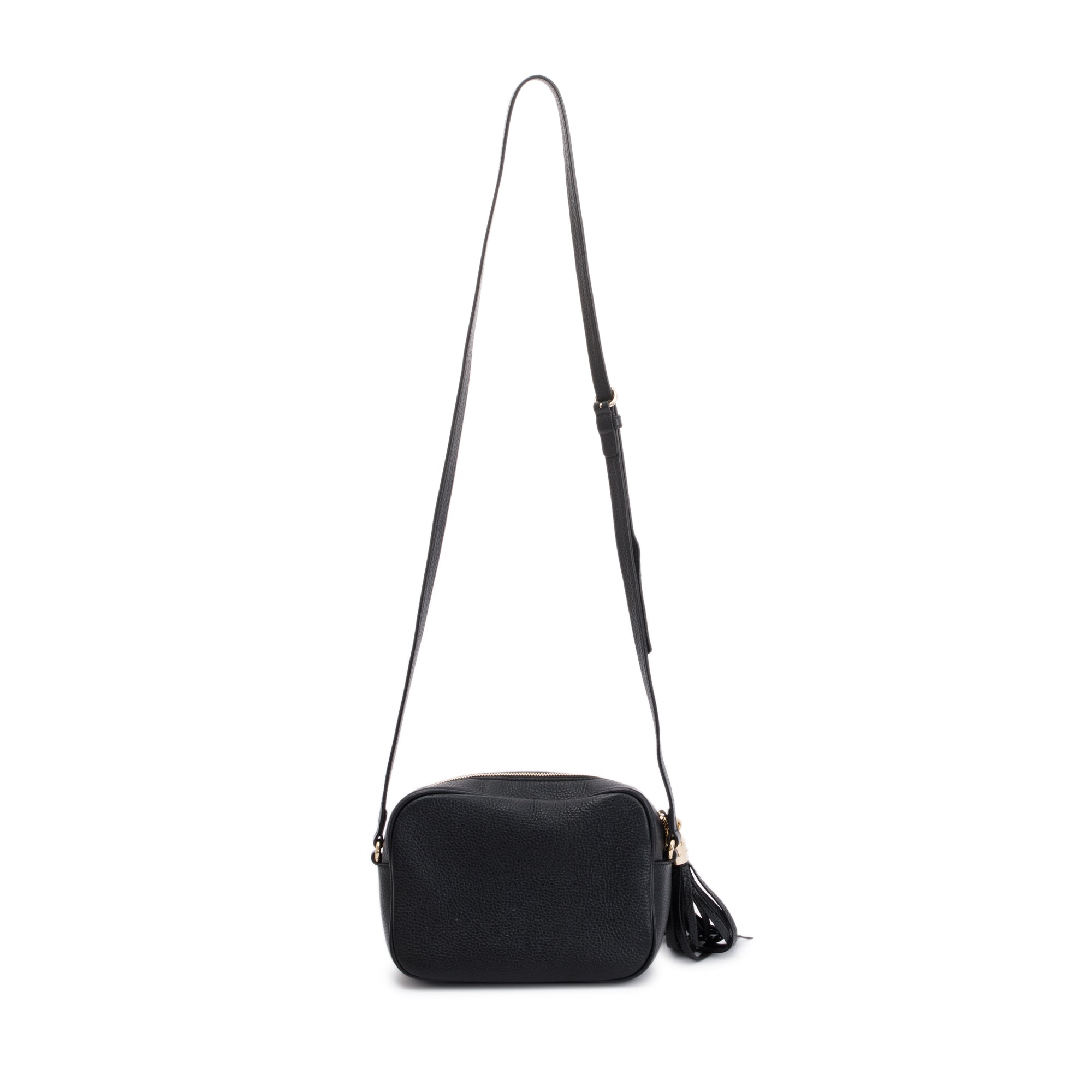 Gucci Black Calfskin Leather Small Soho Disco Bag w/ Box