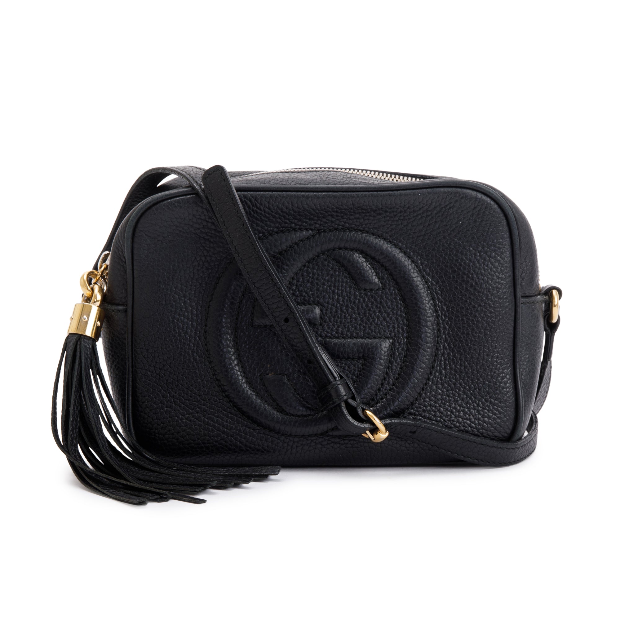 Gucci Black Calfskin Leather Small Soho Disco Bag