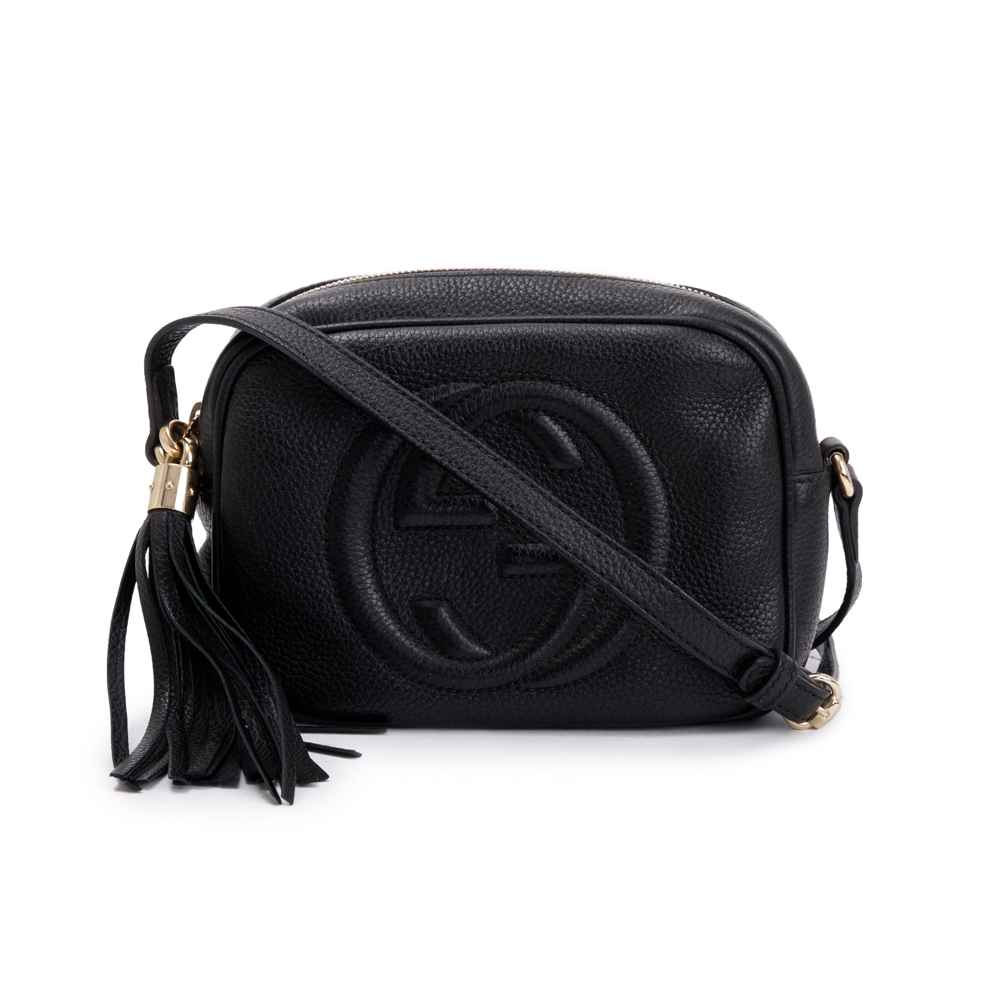 Gucci Black Calfskin Leather Small Soho Disco Bag