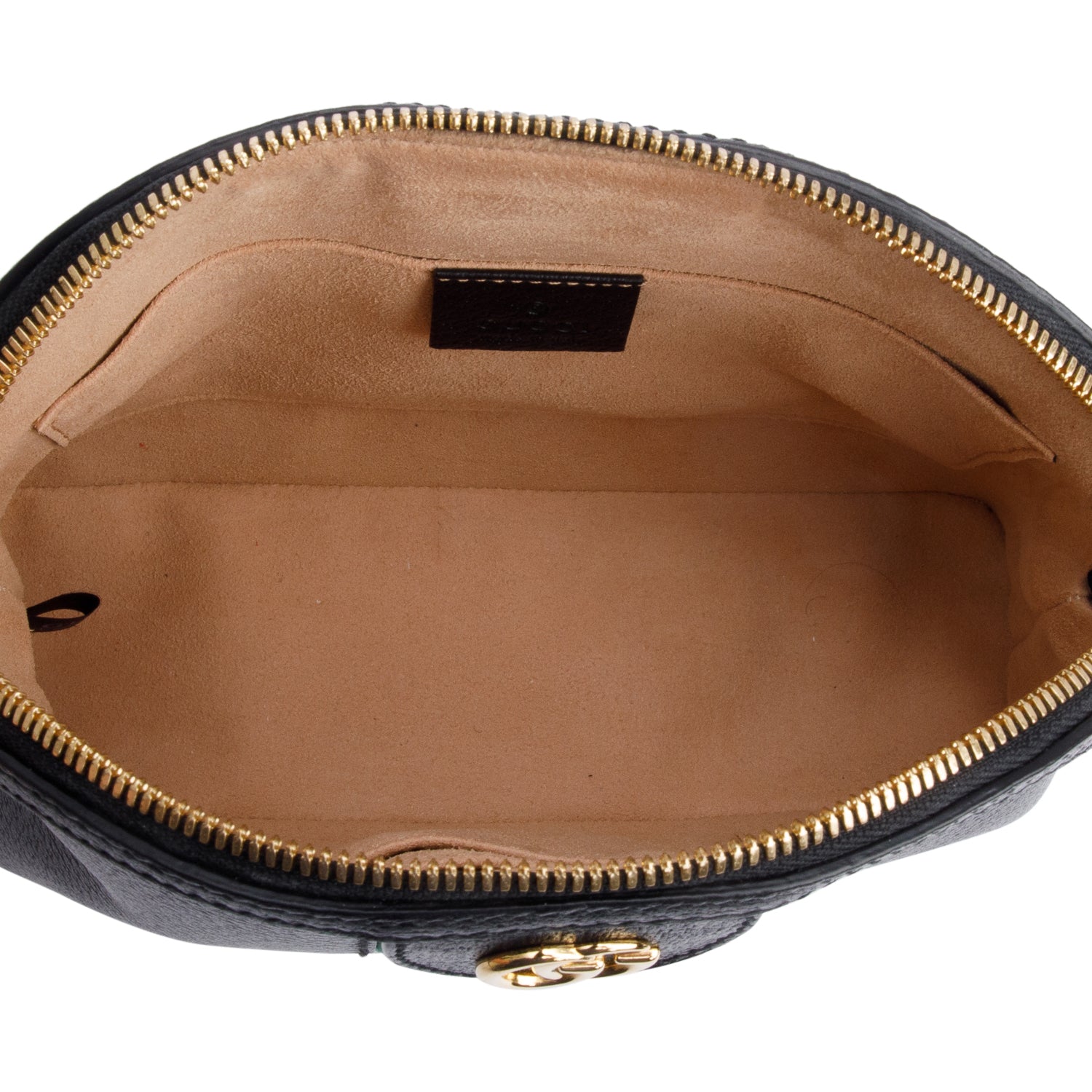 Gucci Black Calfskin Leather Web Small Ophidia Dome Crossbody Bag w/ Box