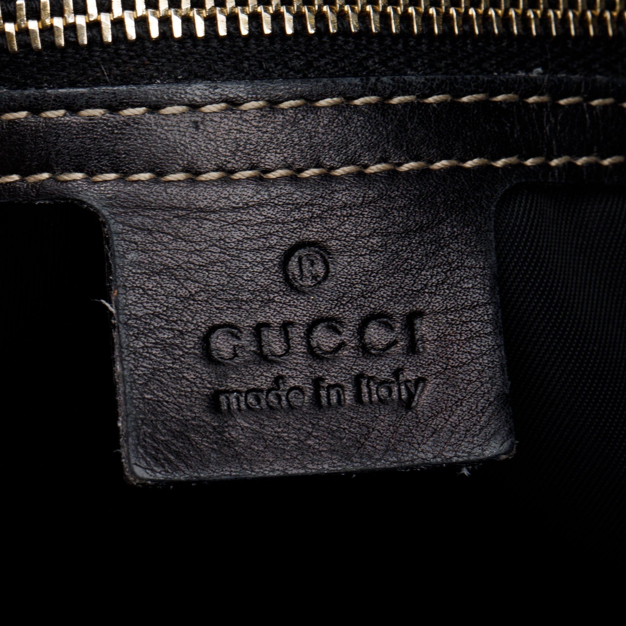 Gucci Black Dialux Coated Canvas Medium Britt Tote Bag