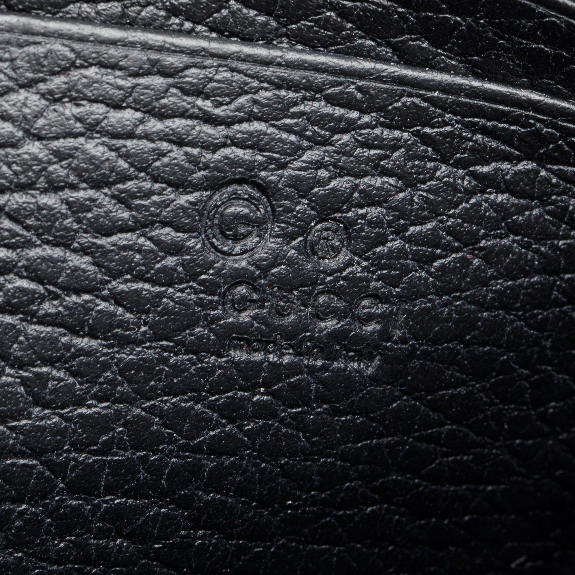 Gucci Black Dollar Calfskin Leather Medium Betty Chain Wallet