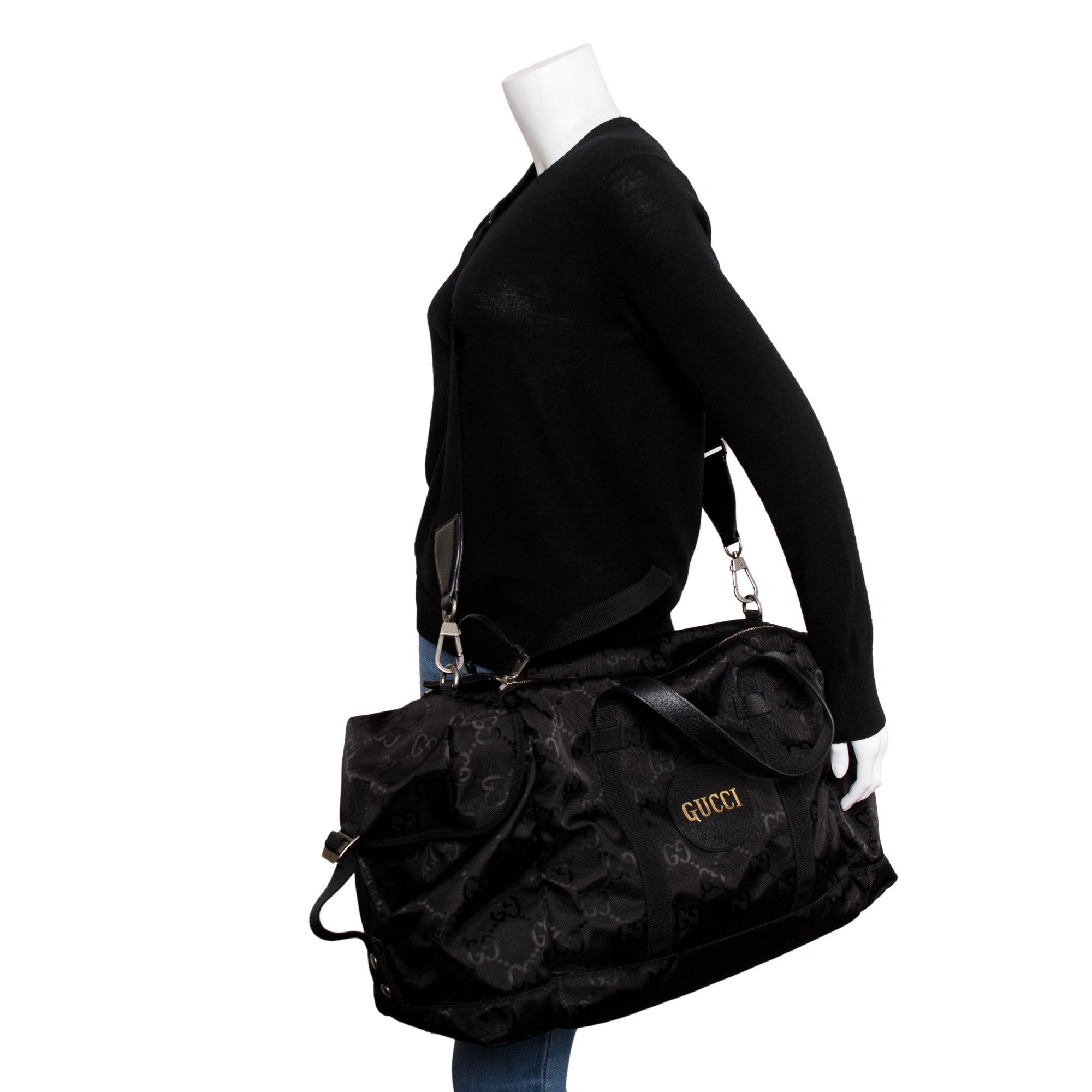 Gucci Black Econyl Nylon Off The Grid Duffle Bag