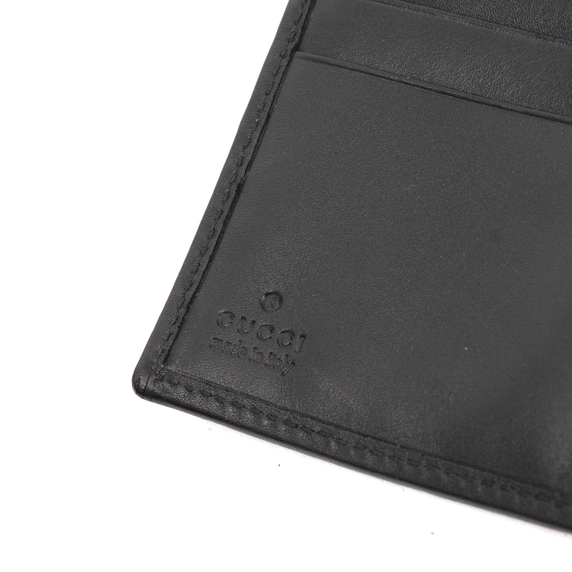 Gucci Black GG Canvas Compact Wallet