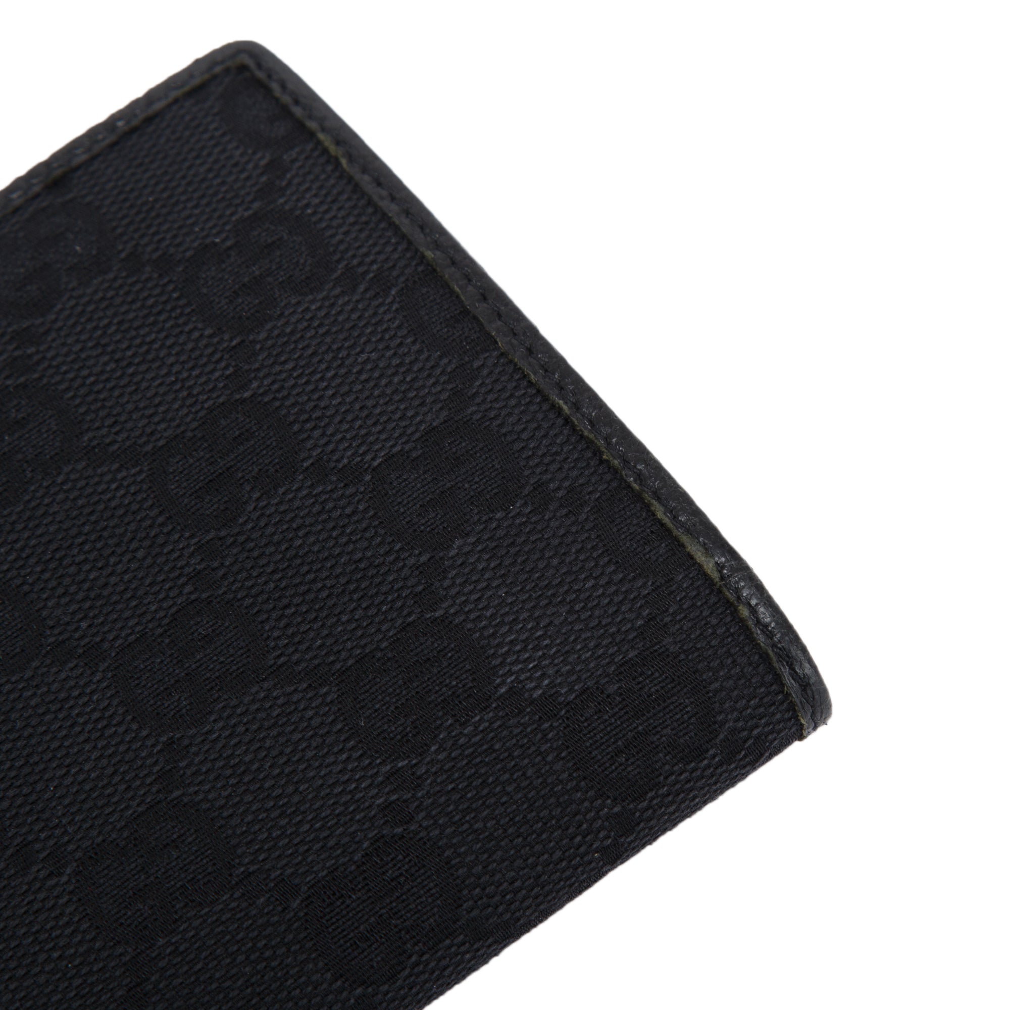 Gucci Black GG Canvas Continental Wallet
