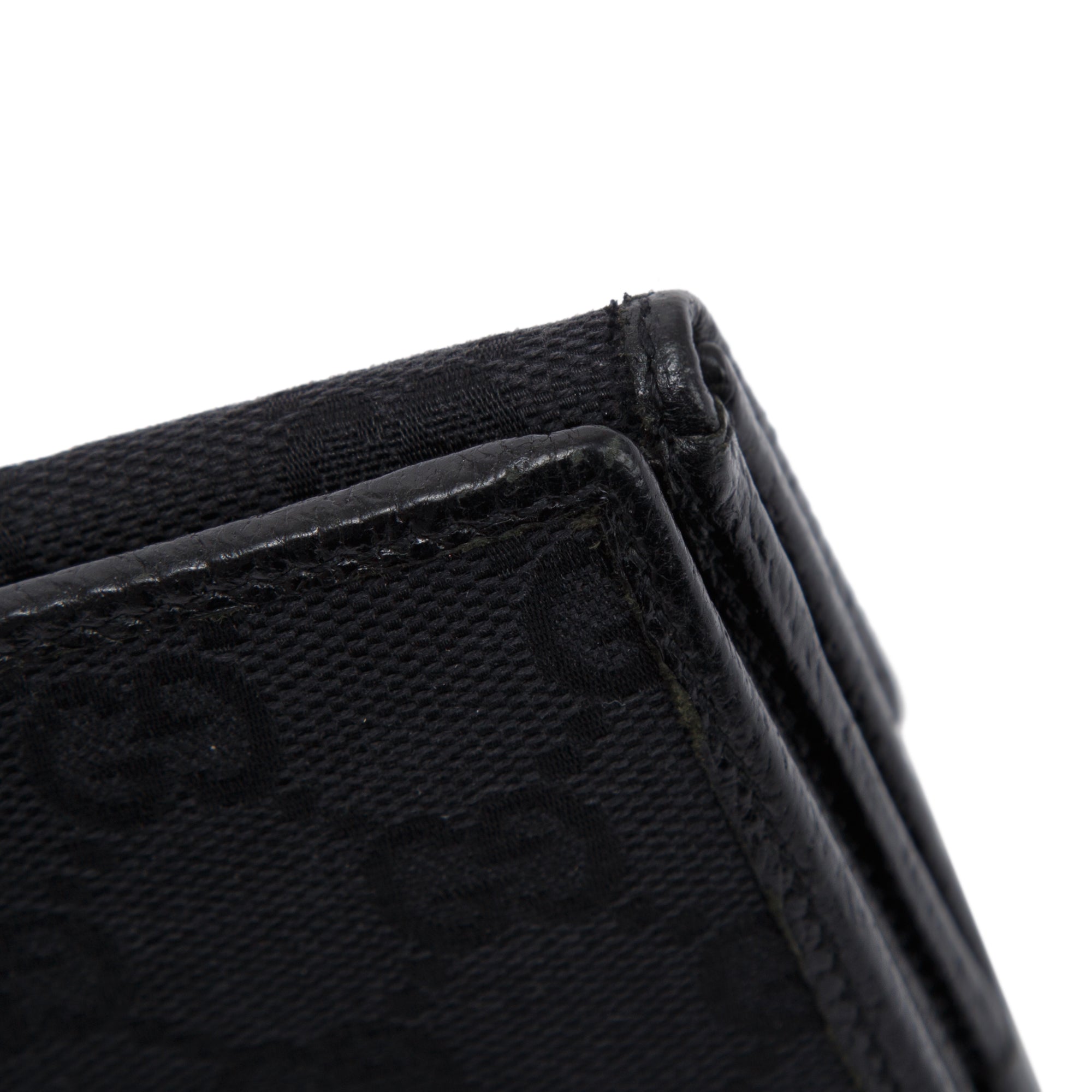 Gucci Black GG Canvas Continental Wallet
