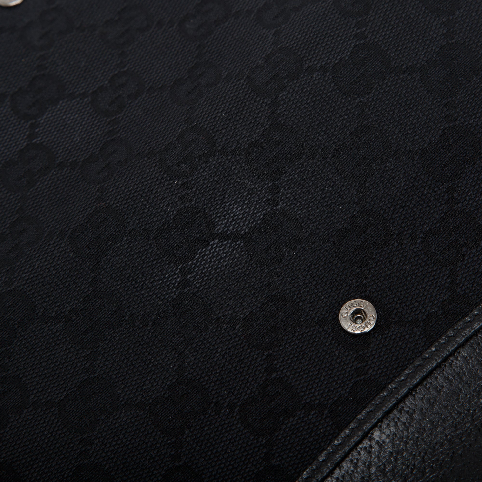 Gucci Black GG Canvas Continental Wallet